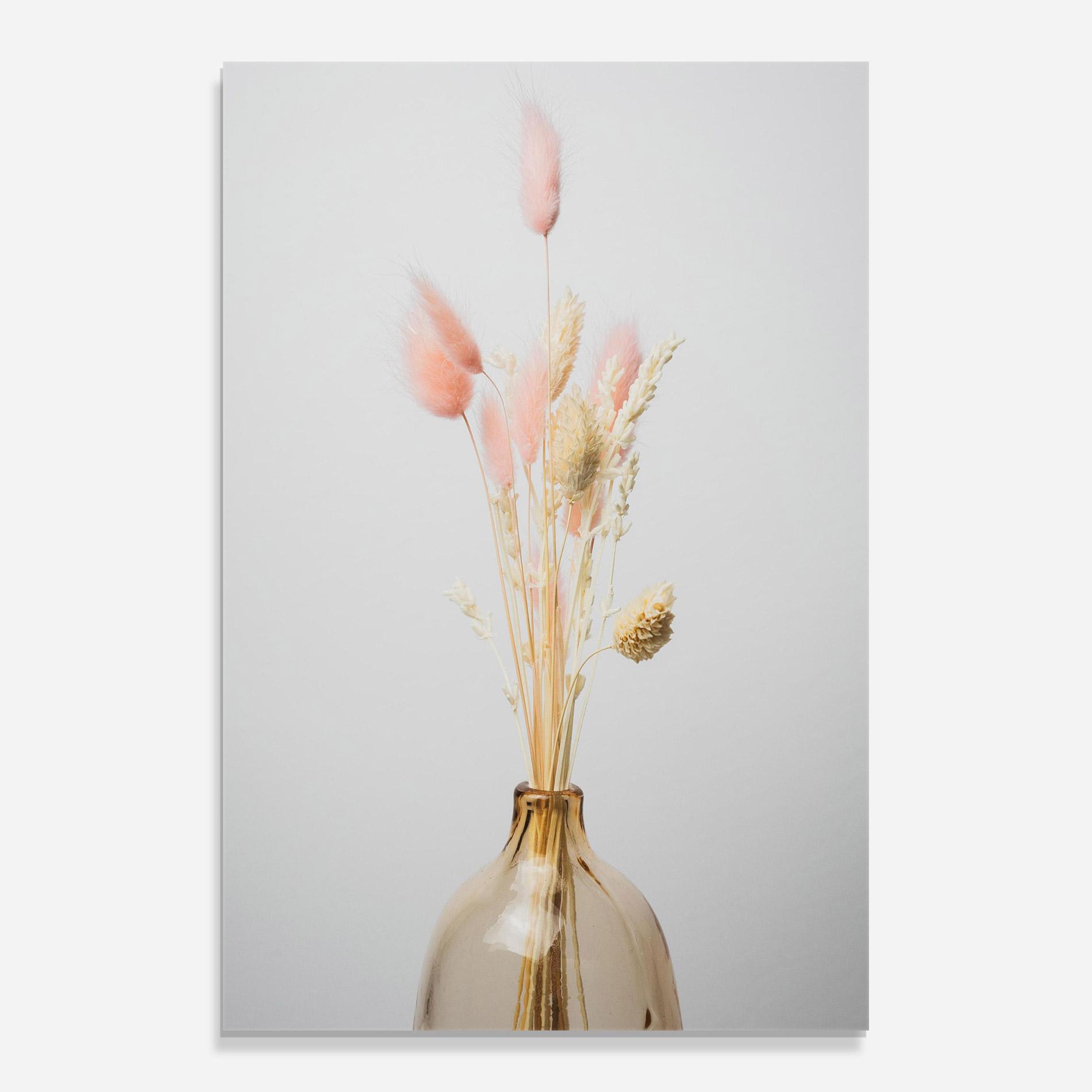 Tablou Sticla Pink Cream Flower Vase mockup 0