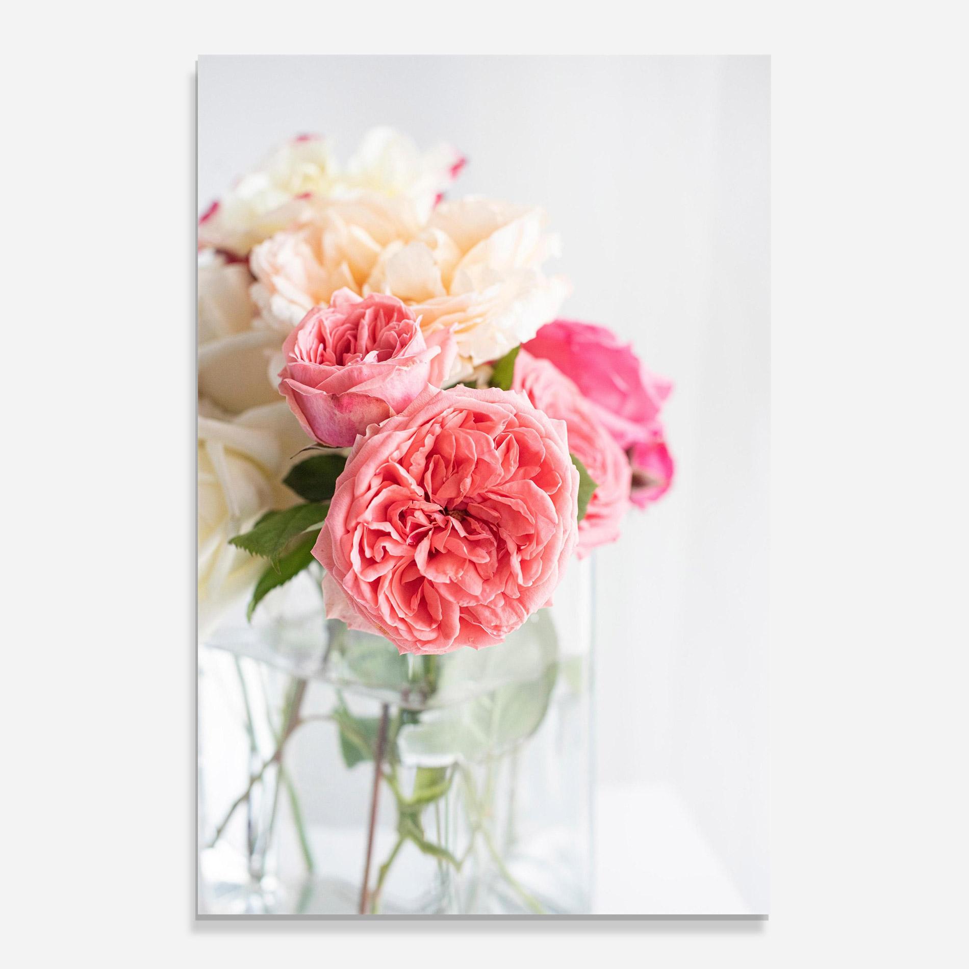 Tablou Sticla Pink Rose Vase mockup 0
