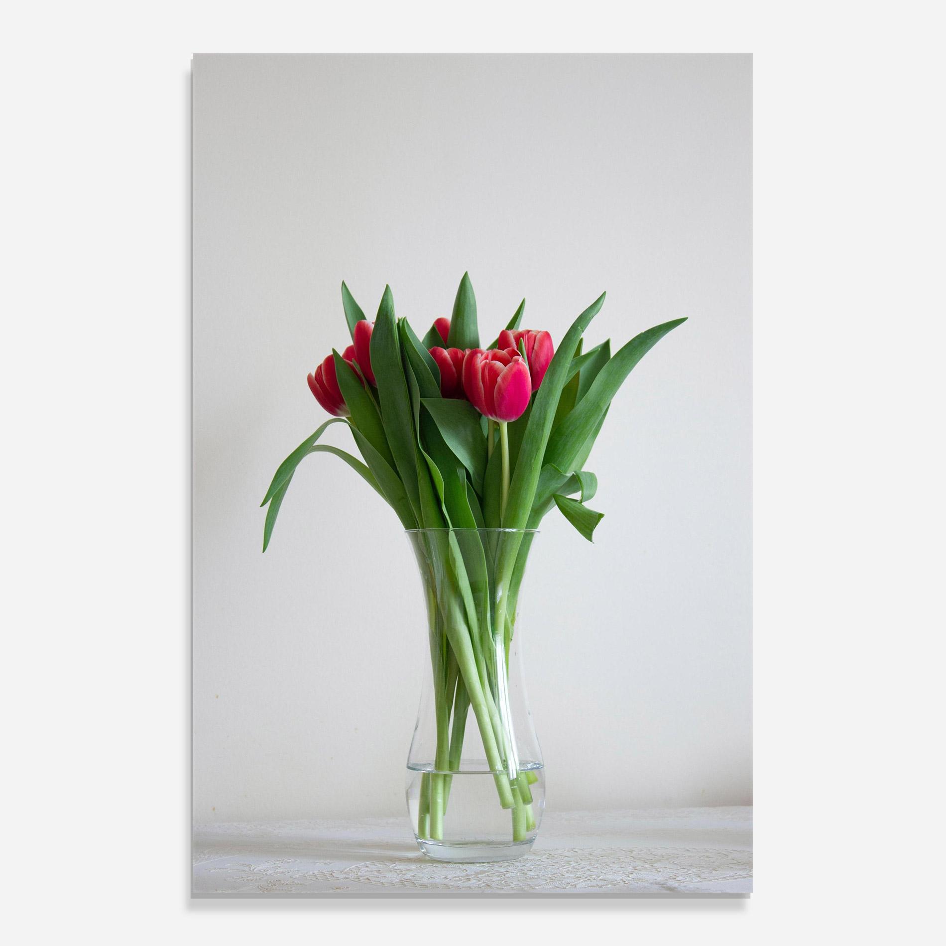 Tablou Sticla Pretty Tulips Vase mockup 0