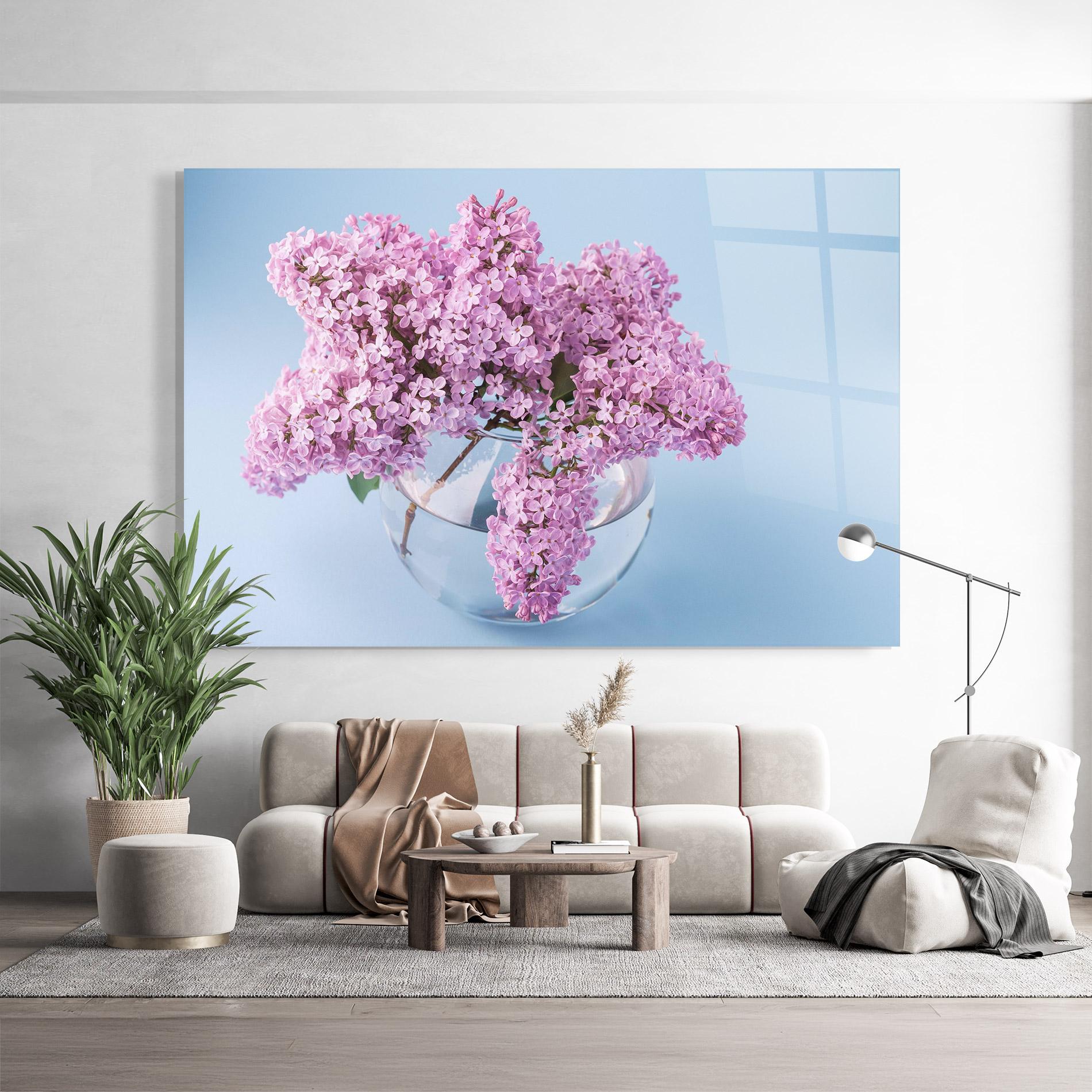 Tablou Sticla Lilac Flower mockup 9