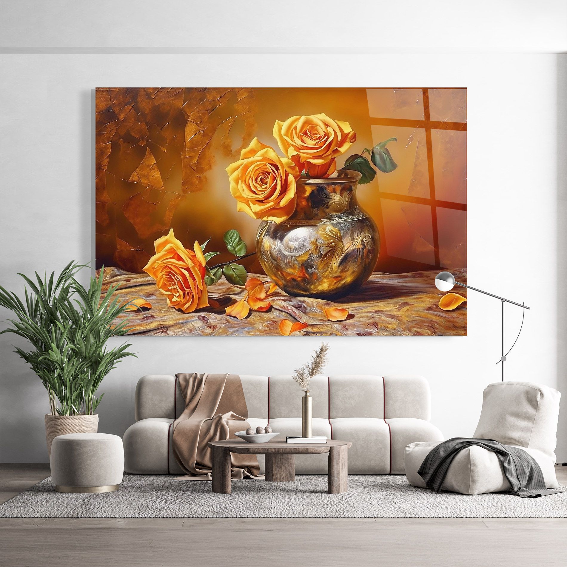 Orange Roses Vase mockup 9