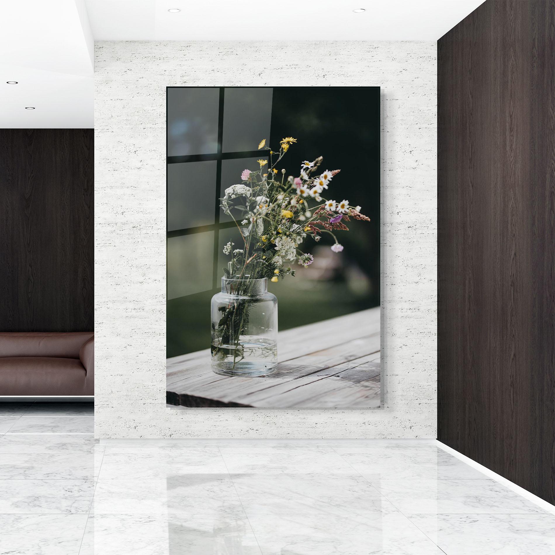 Tablou Sticla Nature Vase Flower mockup 9