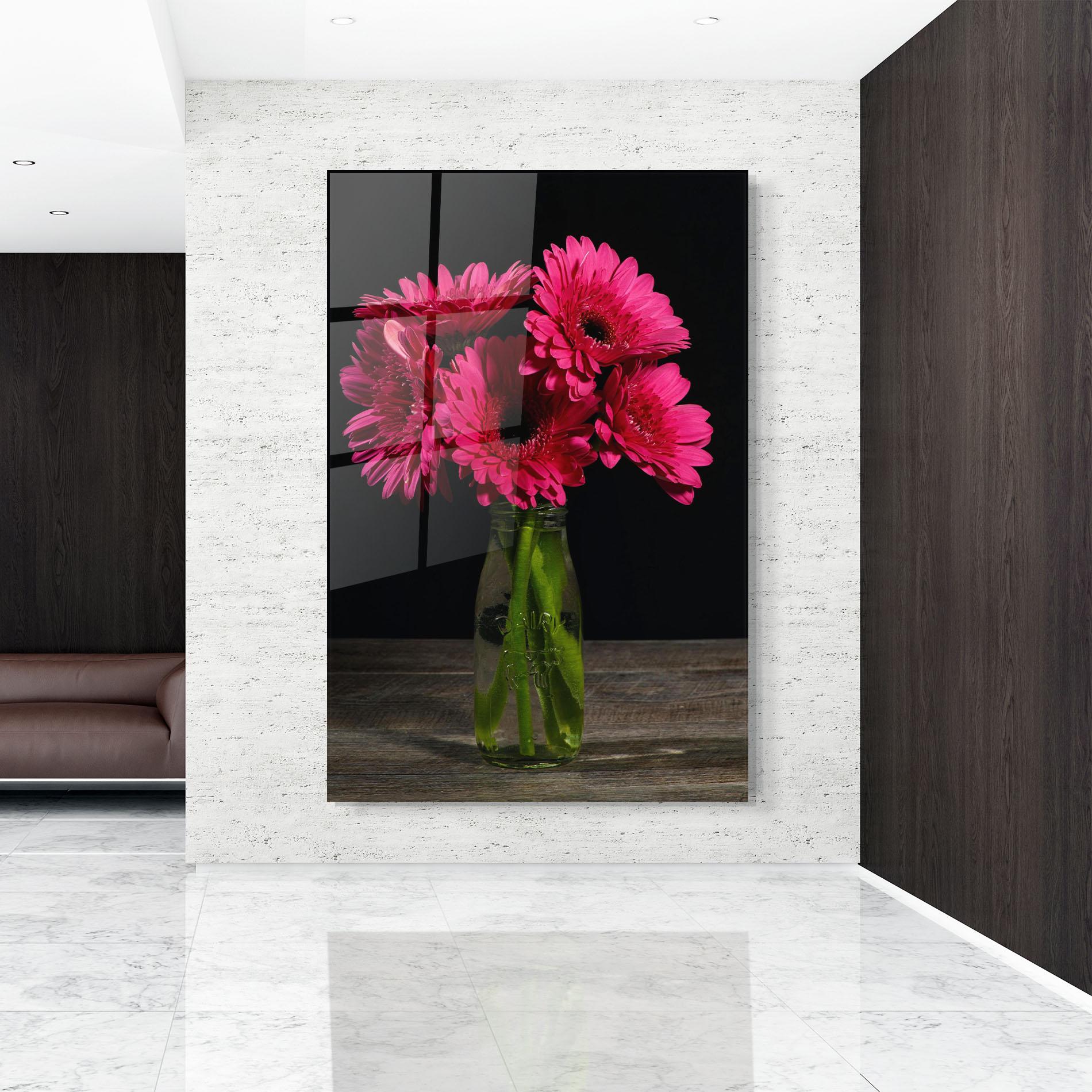 Tablou Sticla Vase Strong Pink mockup 9