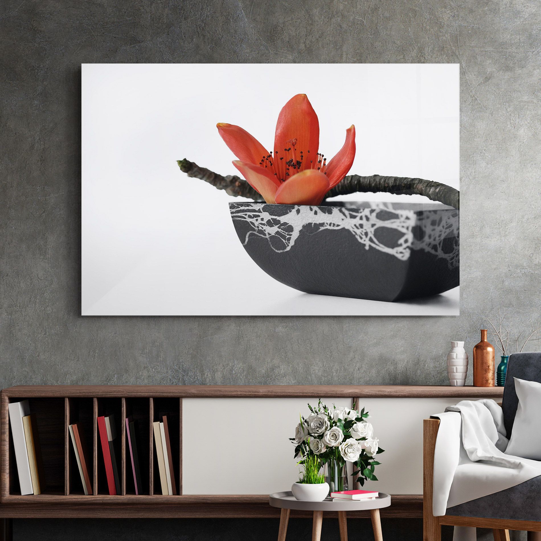 Black Marble Vase mockup 2