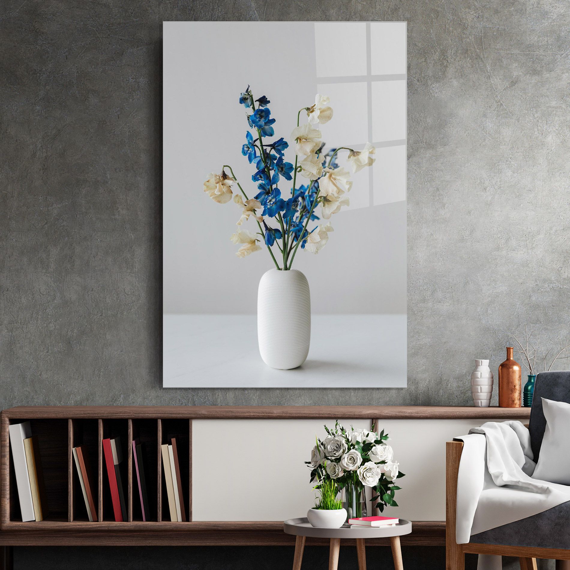 Blue White Vase mockup 2
