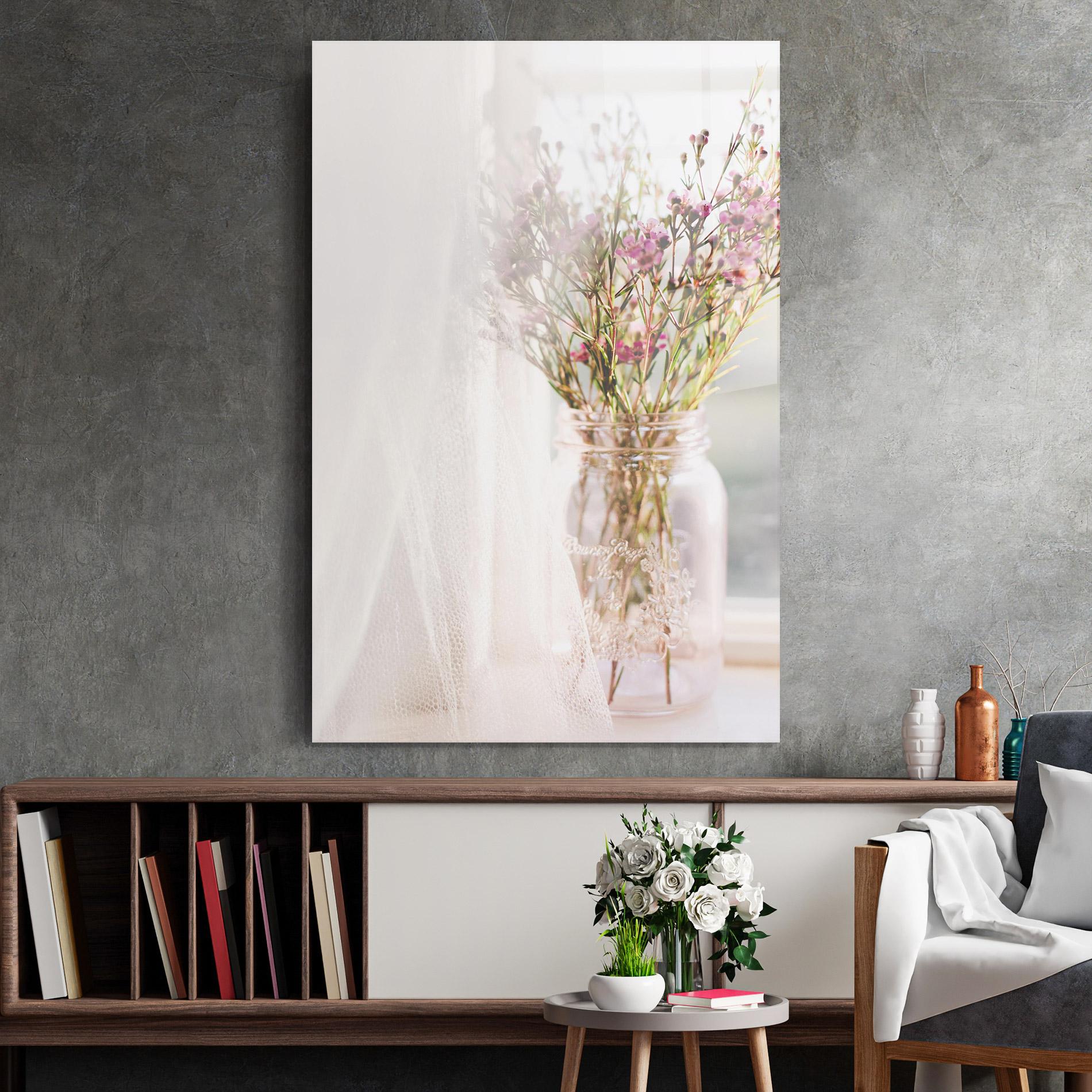 Tablou Sticla Field Flowers Vase mockup 2