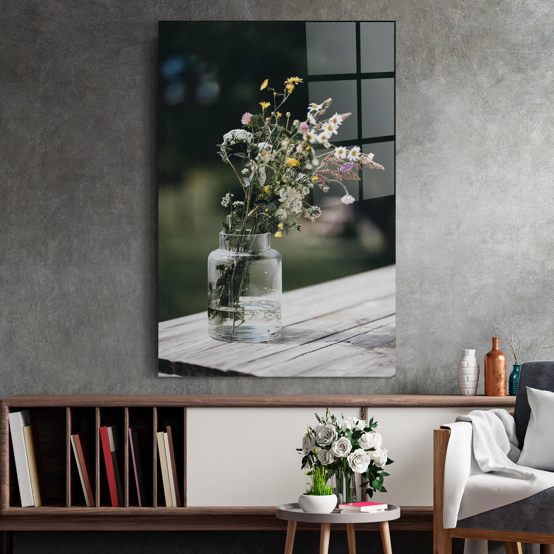 Tablou Sticla Nature Vase Flower mockup 2