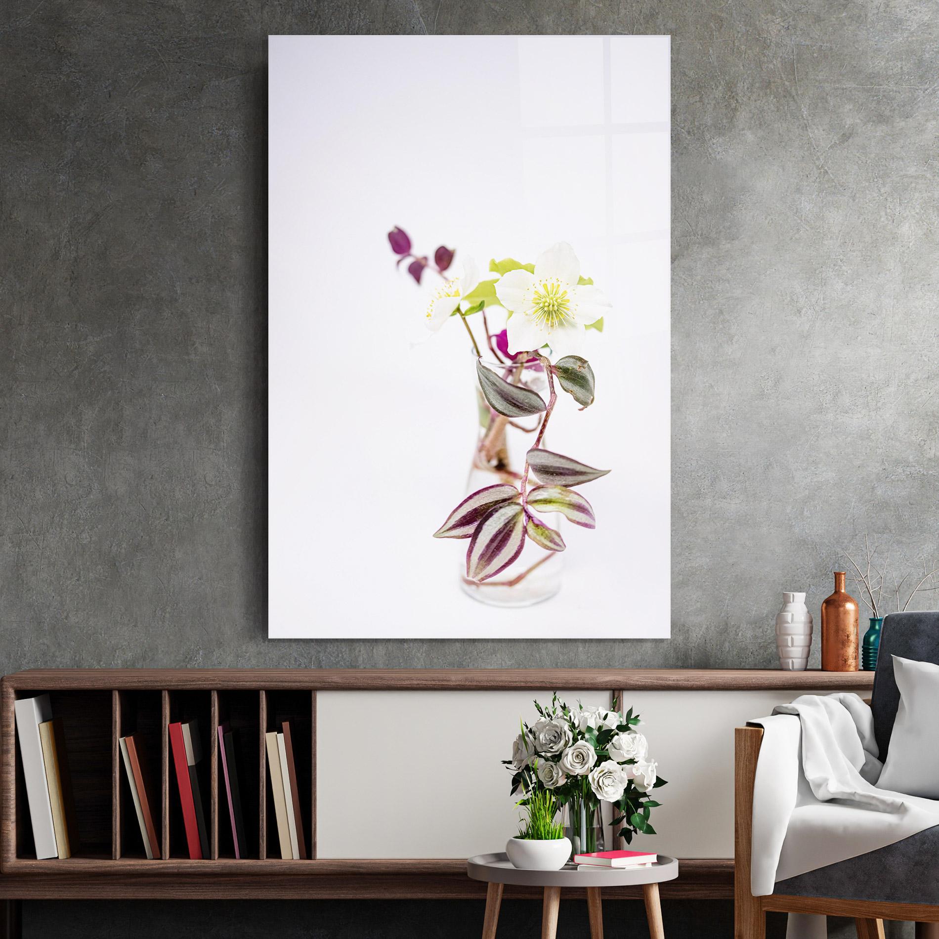 Tablou Sticla Pretty Leaf Vase mockup 2