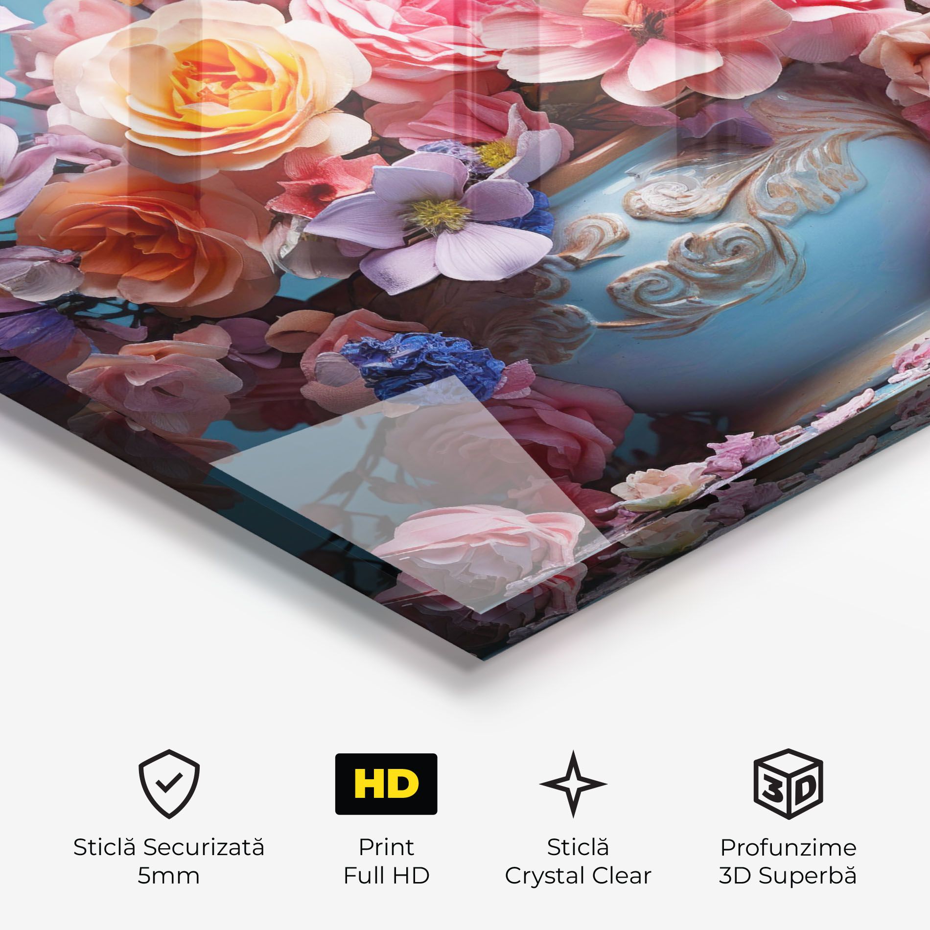 Blue Vase Flowers mockup 3