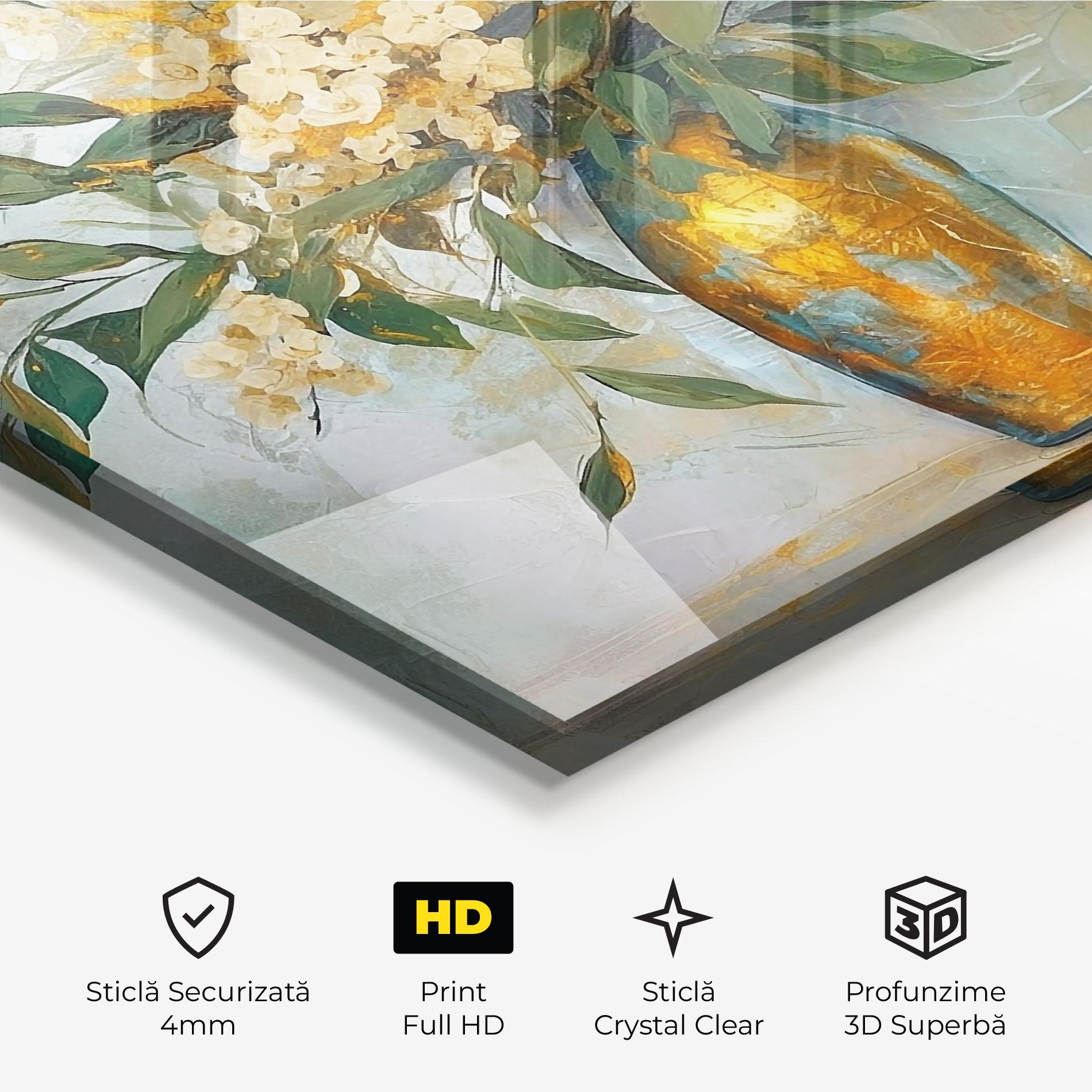 Tablou Sticla Abstract Vase Art mockup 3