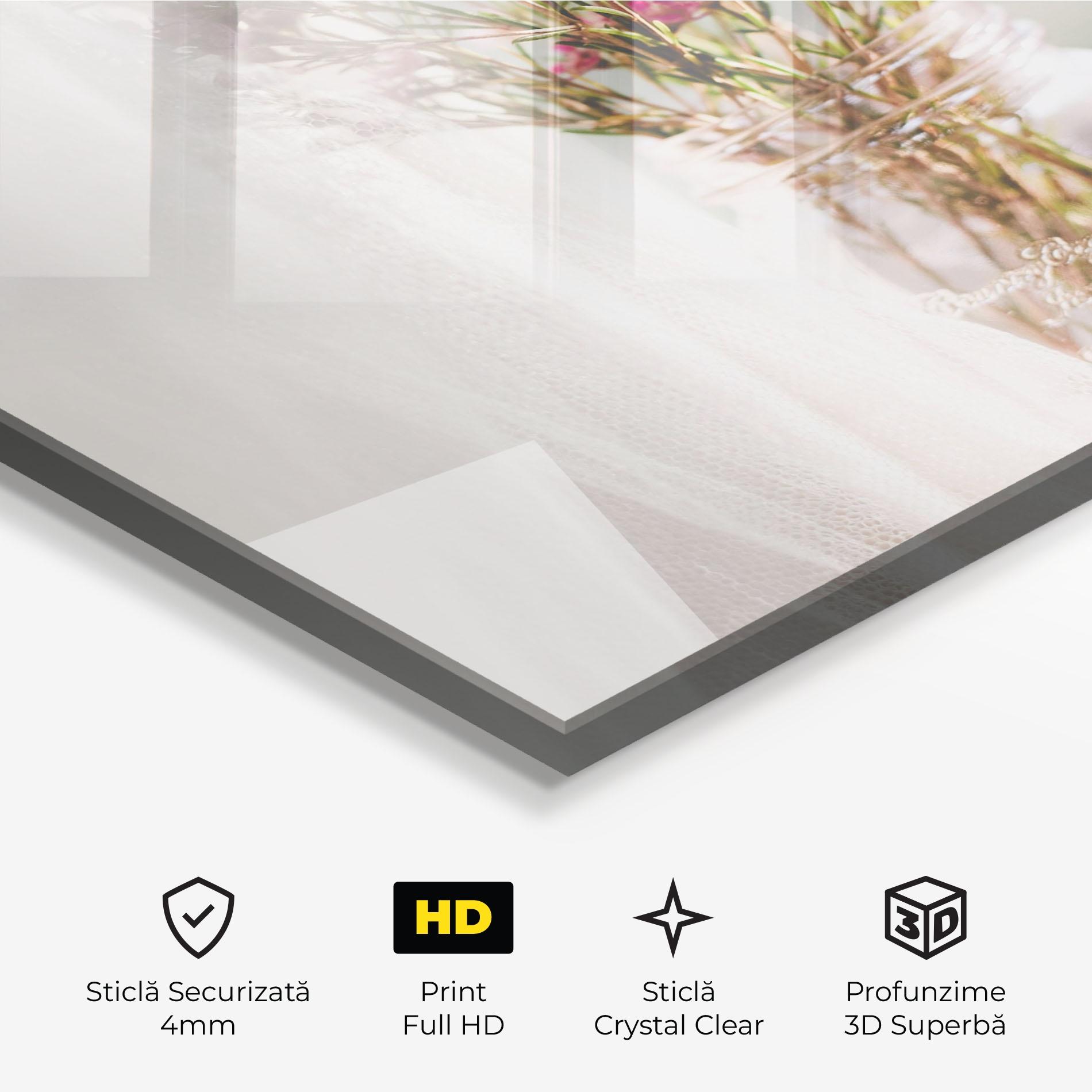 Tablou Sticla Field Flowers Vase mockup 3