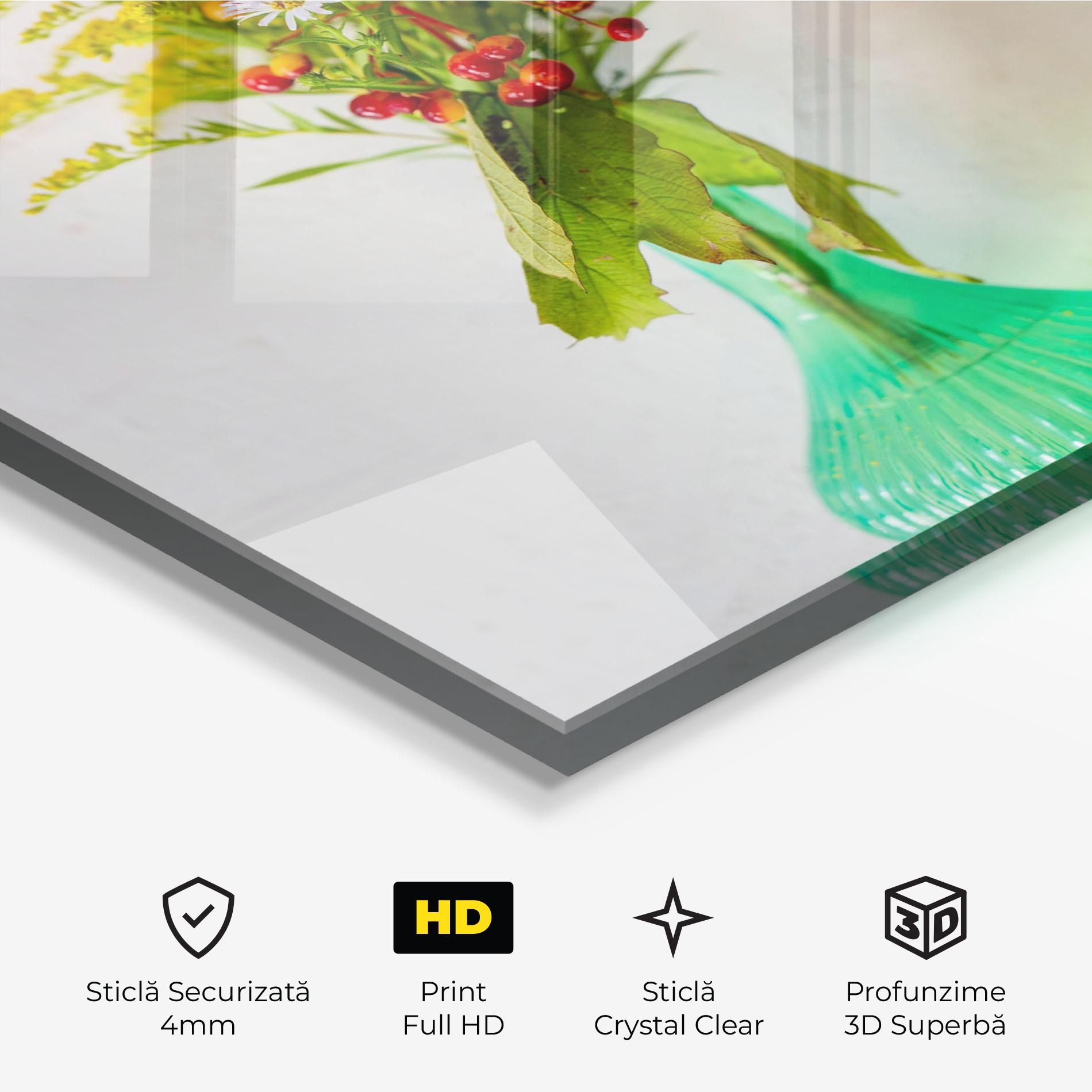 Tablou Sticla Green Pretty Vase mockup 3