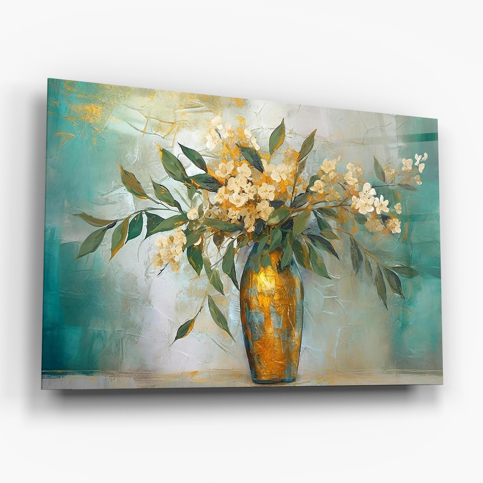 Tablou Sticla Abstract Vase Art mockup 6