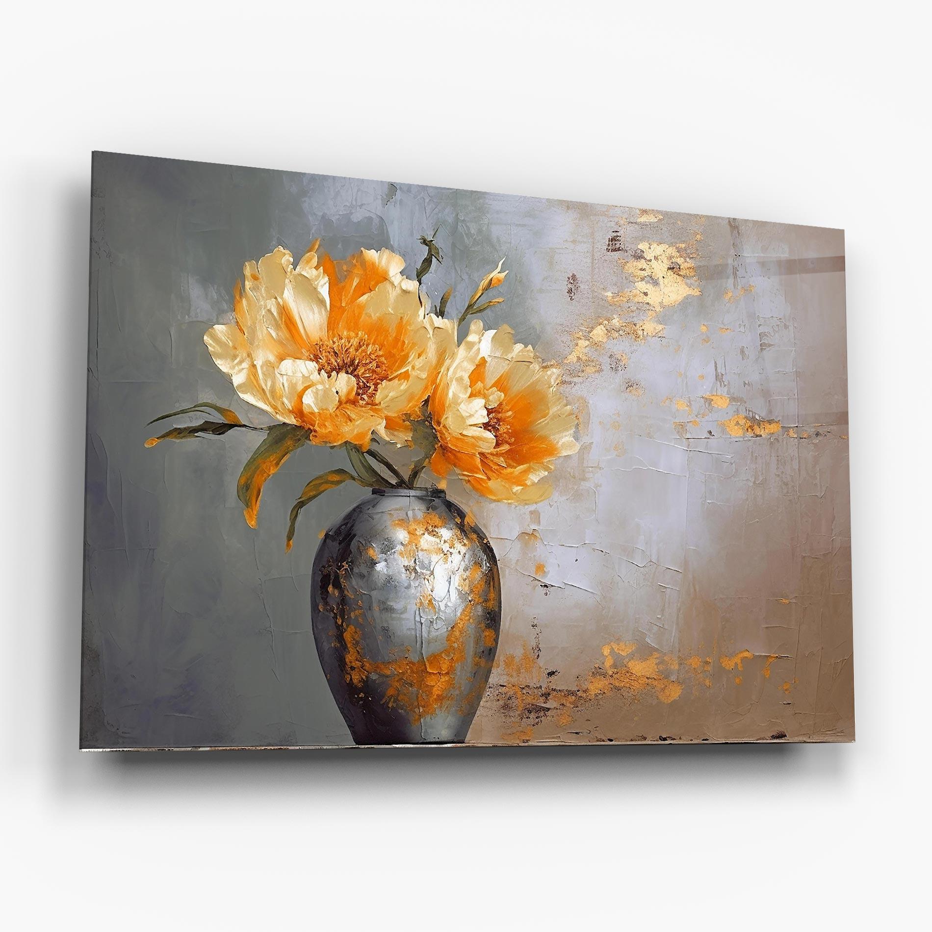 Tablou Sticla Grey Painting Vase mockup 6