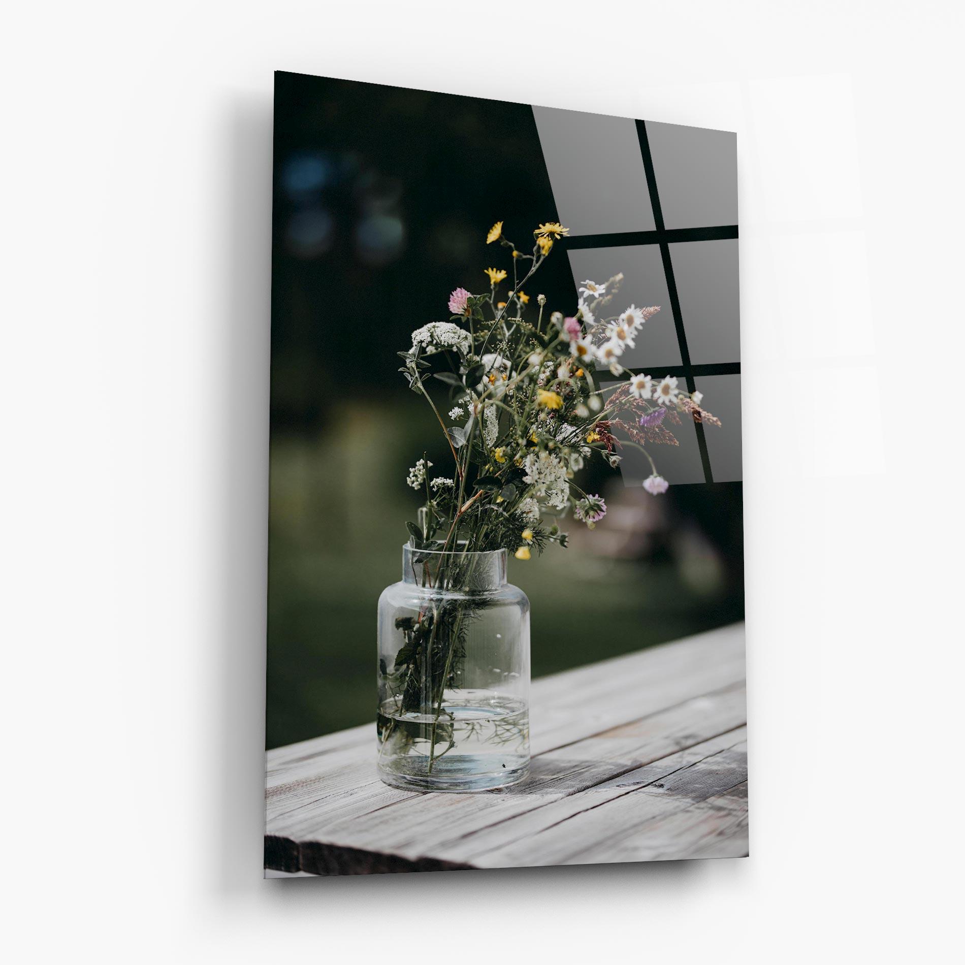 Tablou Sticla Nature Vase Flower mockup 6