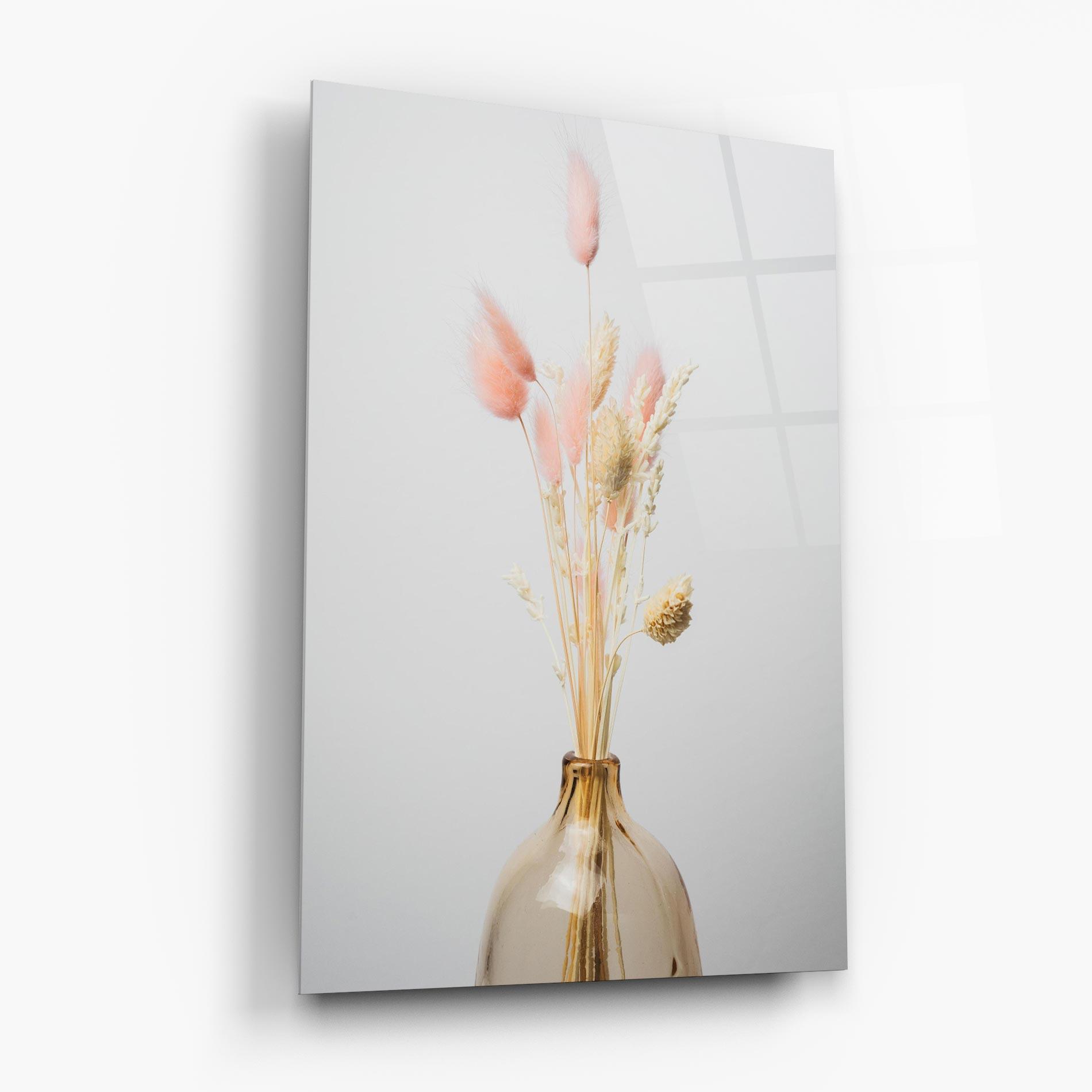 Tablou Sticla Pink Cream Flower Vase mockup 6