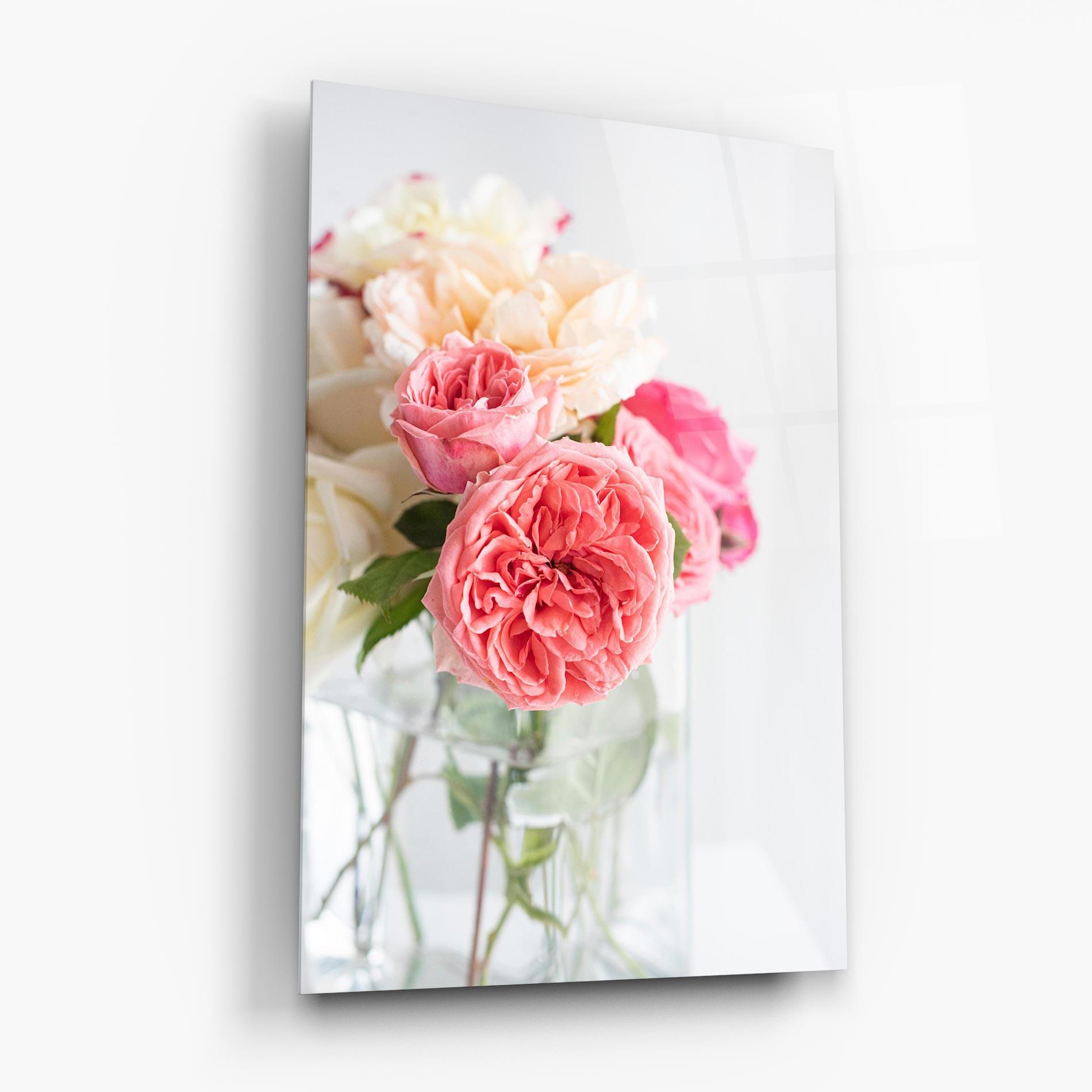 Tablou Sticla Pink Rose Vase mockup 6