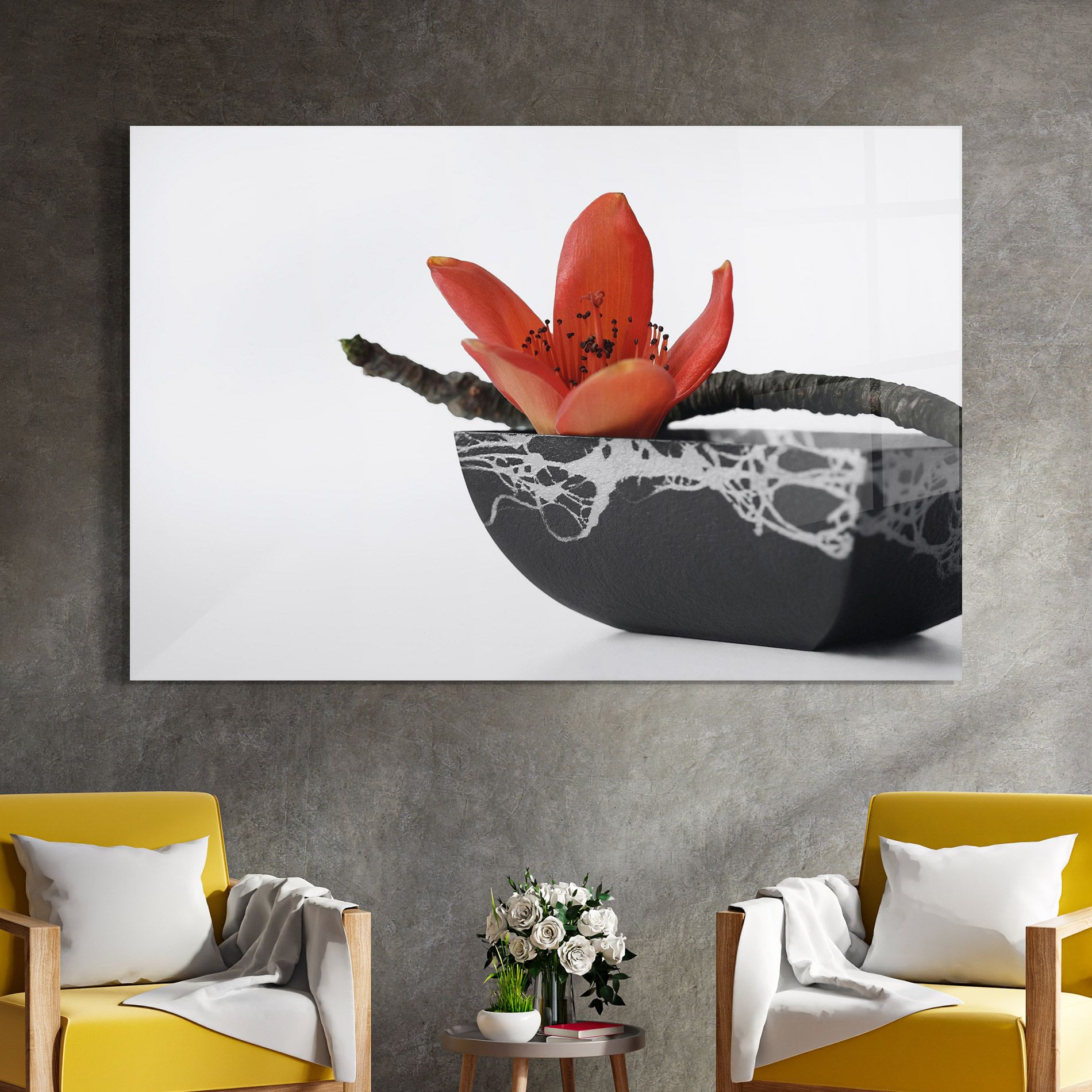 Black Marble Vase mockup 4