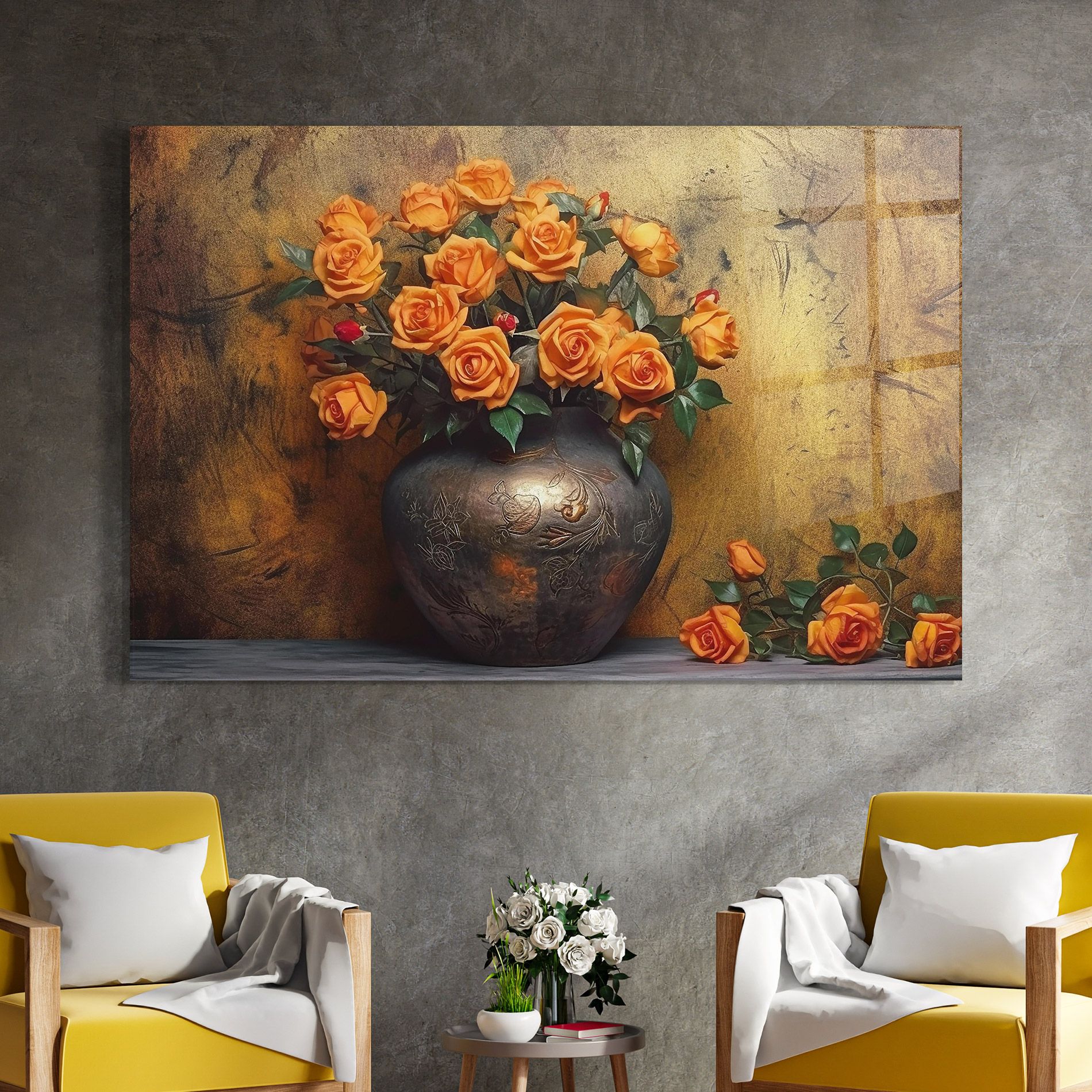 Orange Vintage Vase mockup 4