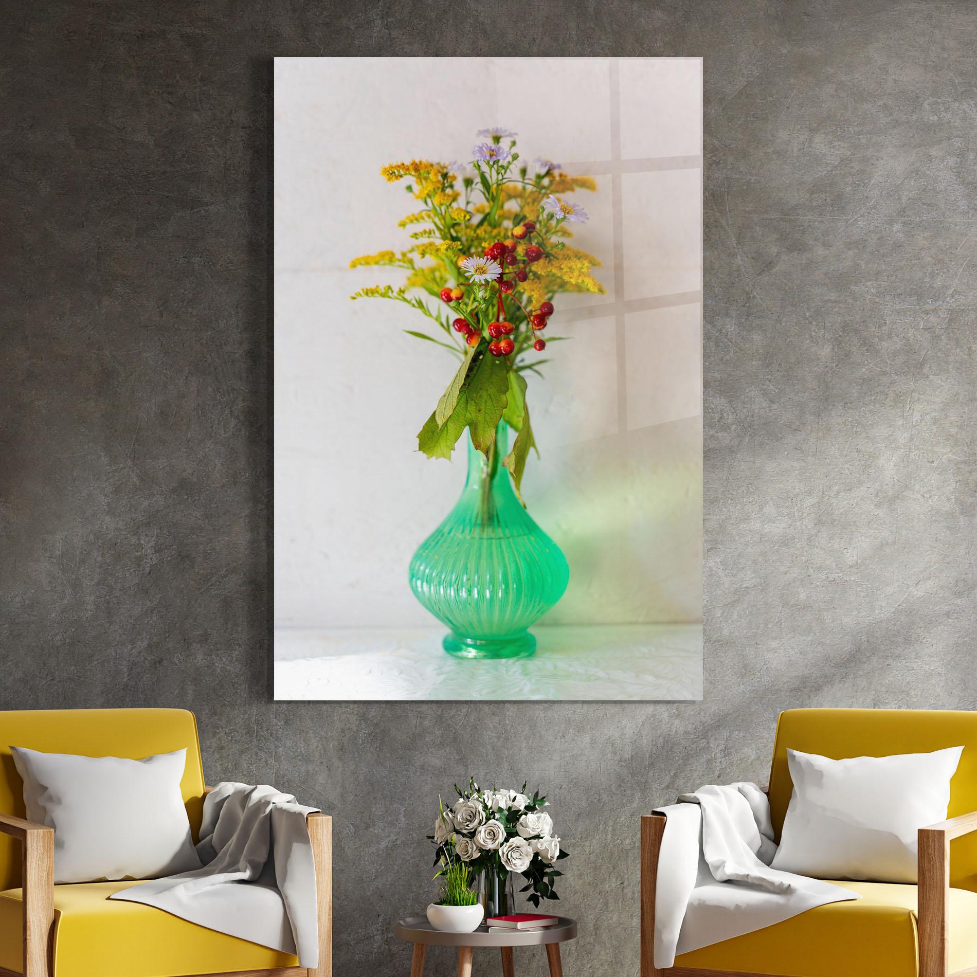 Tablou Sticla Green Pretty Vase mockup 4
