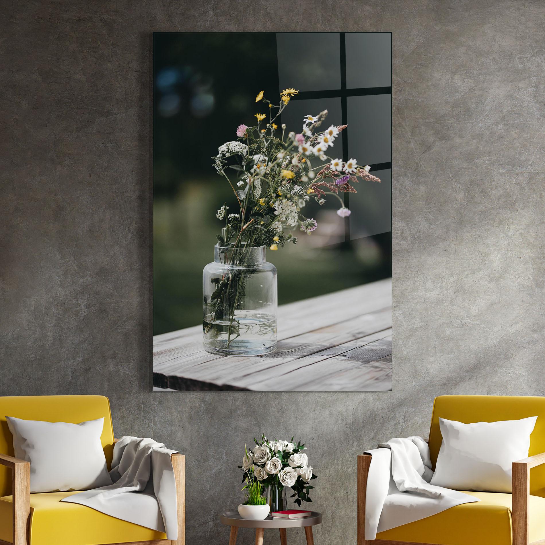 Tablou Sticla Nature Vase Flower mockup 4