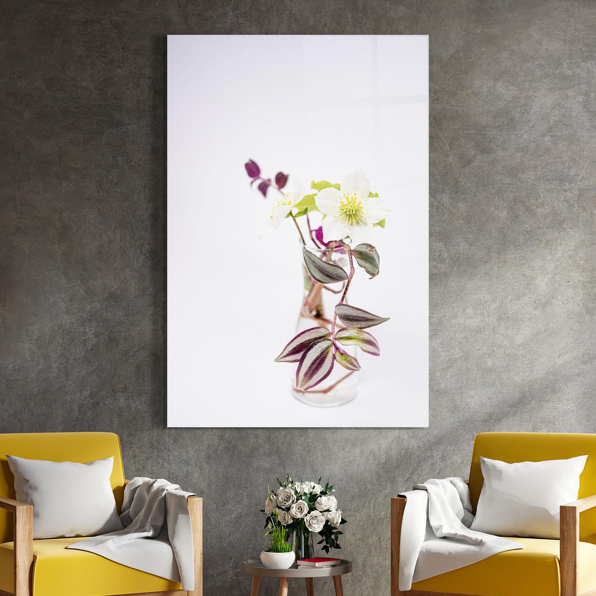 Tablou Sticla Pretty Leaf Vase mockup 4