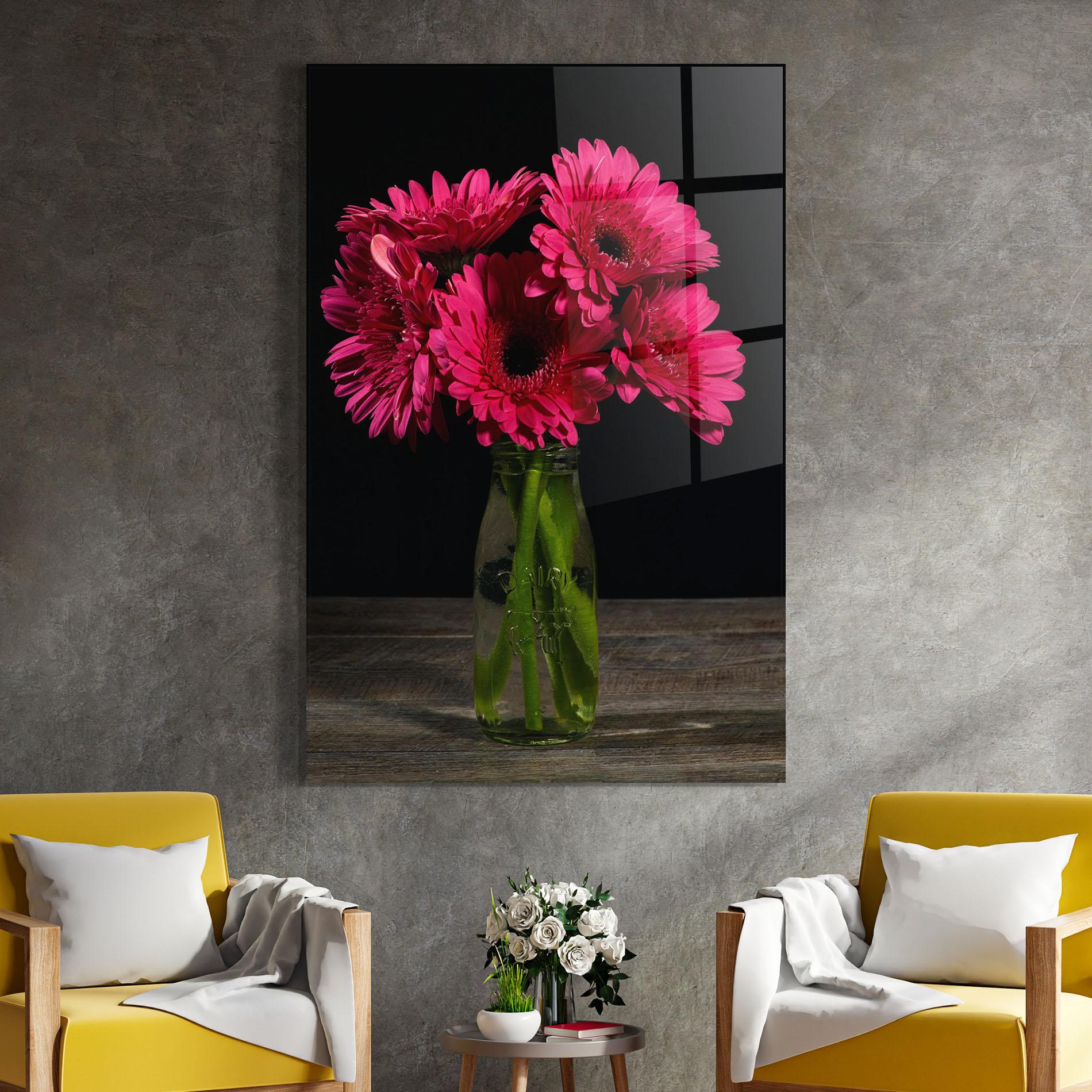 Tablou Sticla Vase Strong Pink mockup 4