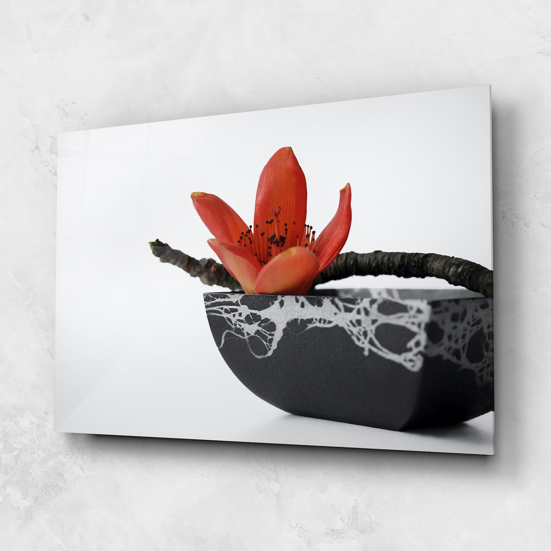 Tablou Sticla Black Marble Vase mockup 1