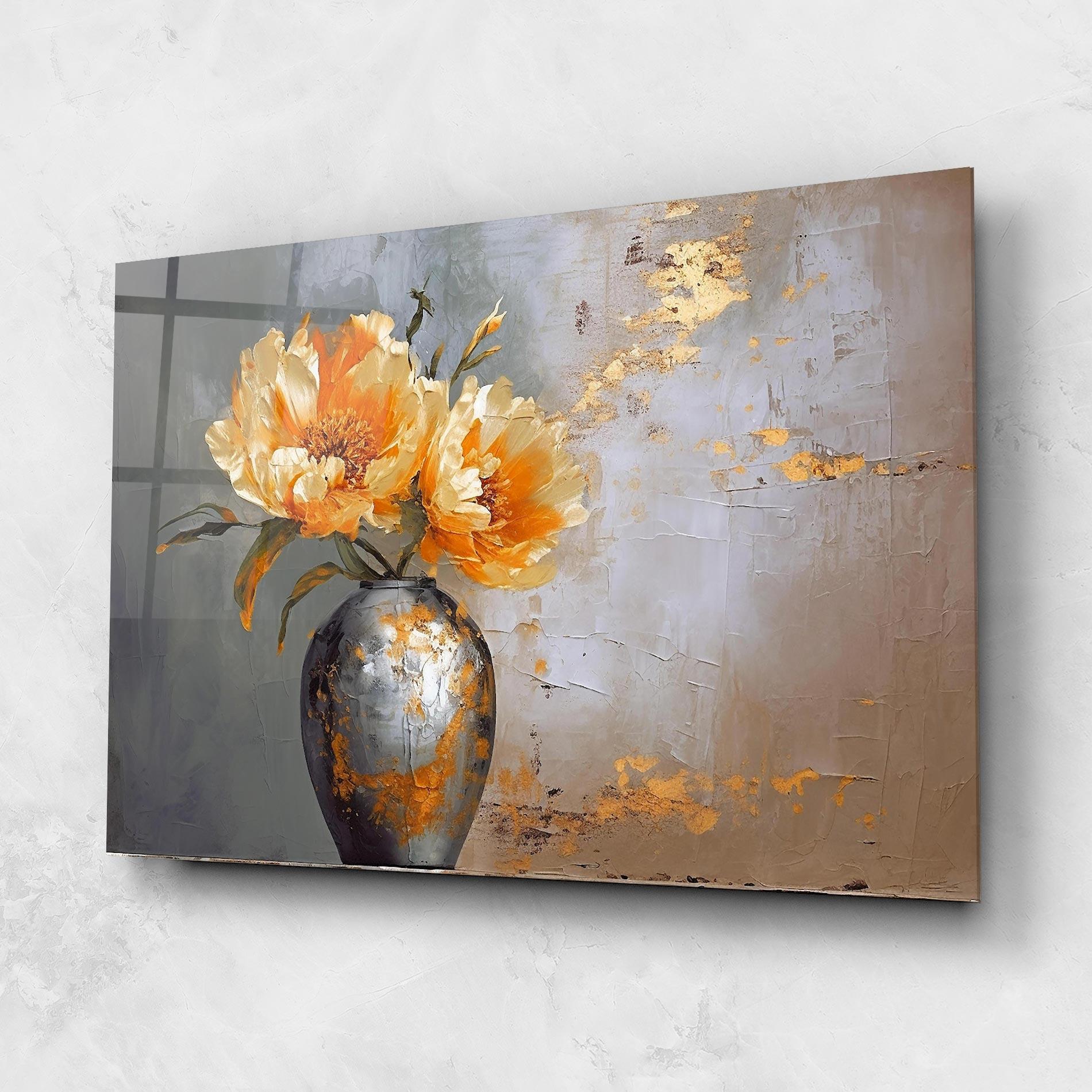 Tablou Sticla Grey Painting Vase mockup 1