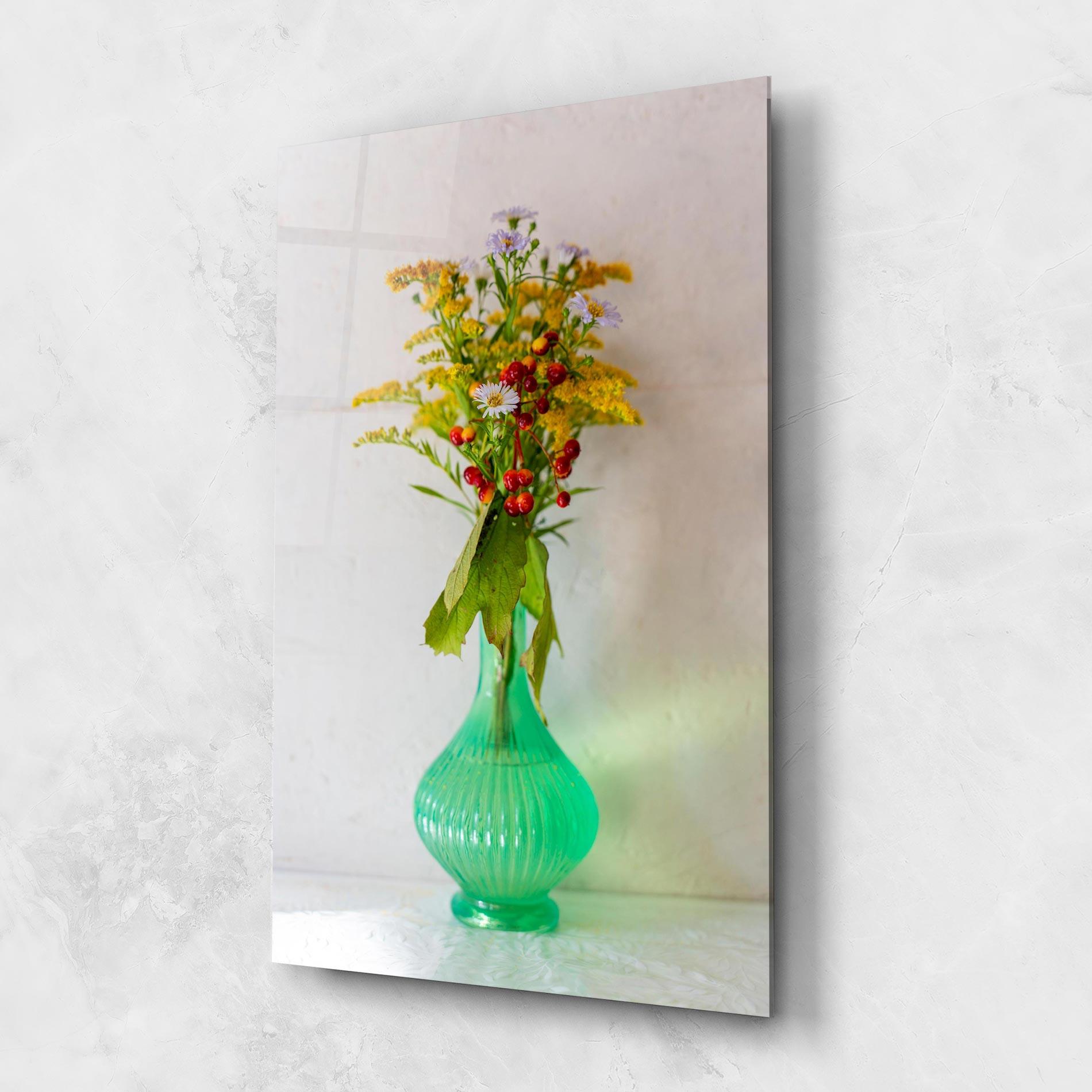 Tablou Sticla Green Pretty Vase mockup 1
