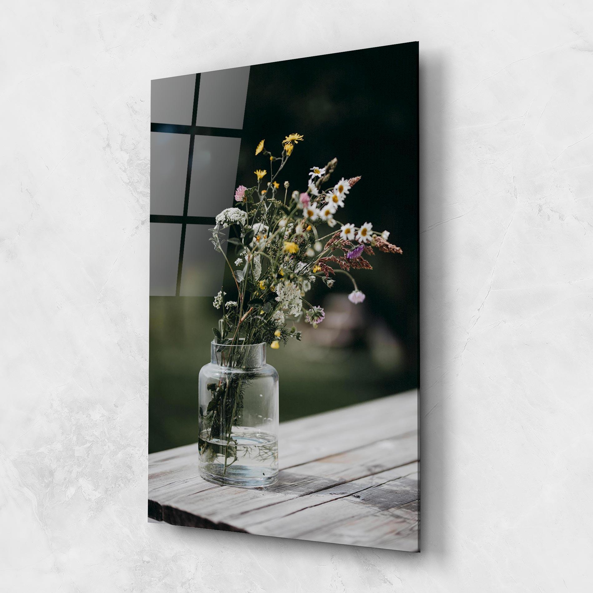 Tablou Sticla Nature Vase Flower mockup 1