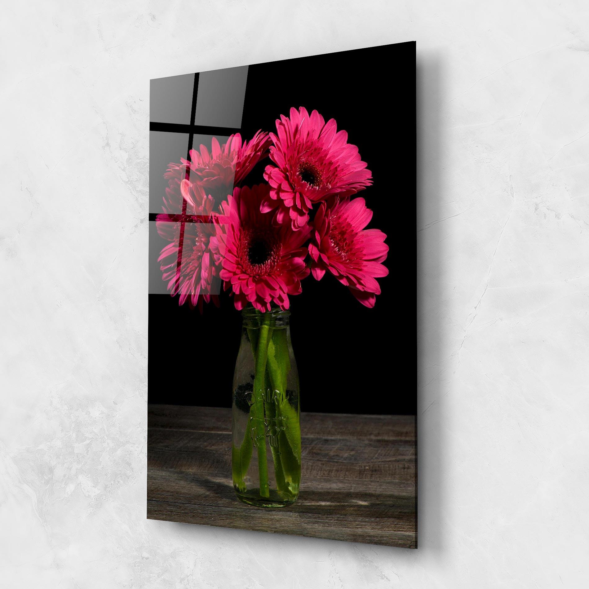 Tablou Sticla Vase Strong Pink mockup 1