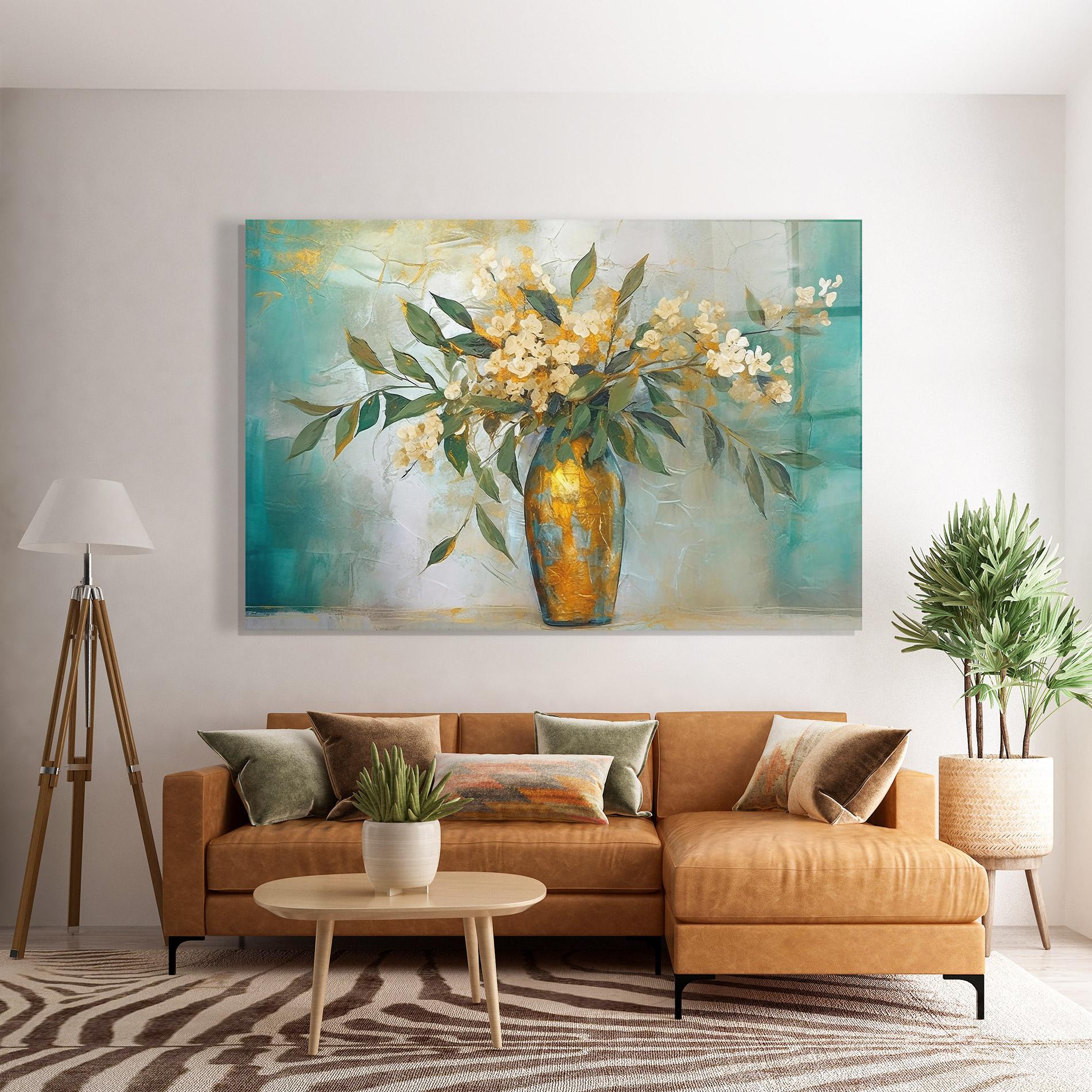 Tablou Sticla Abstract Vase Art mockup 7