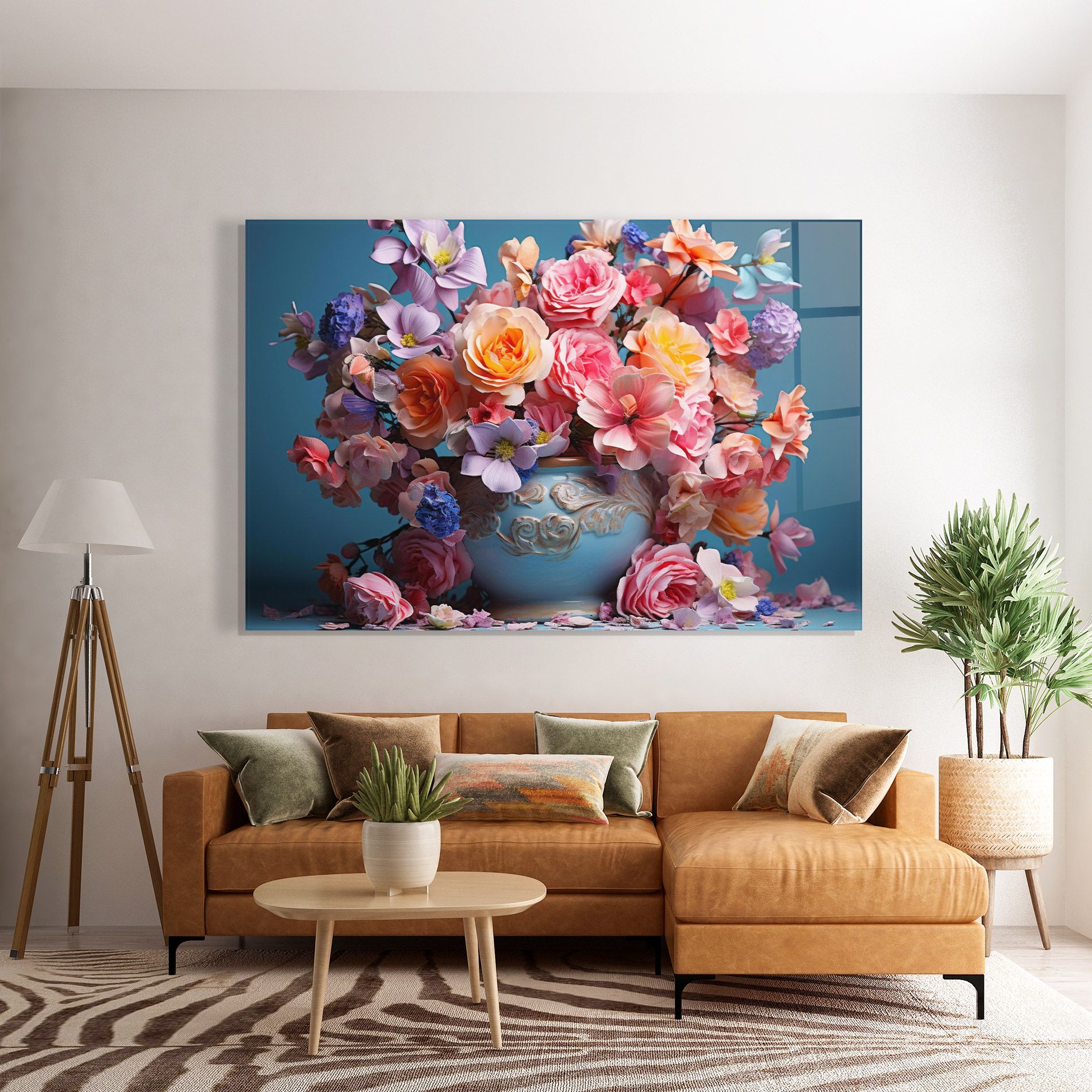 Blue Vase Flowers mockup 7