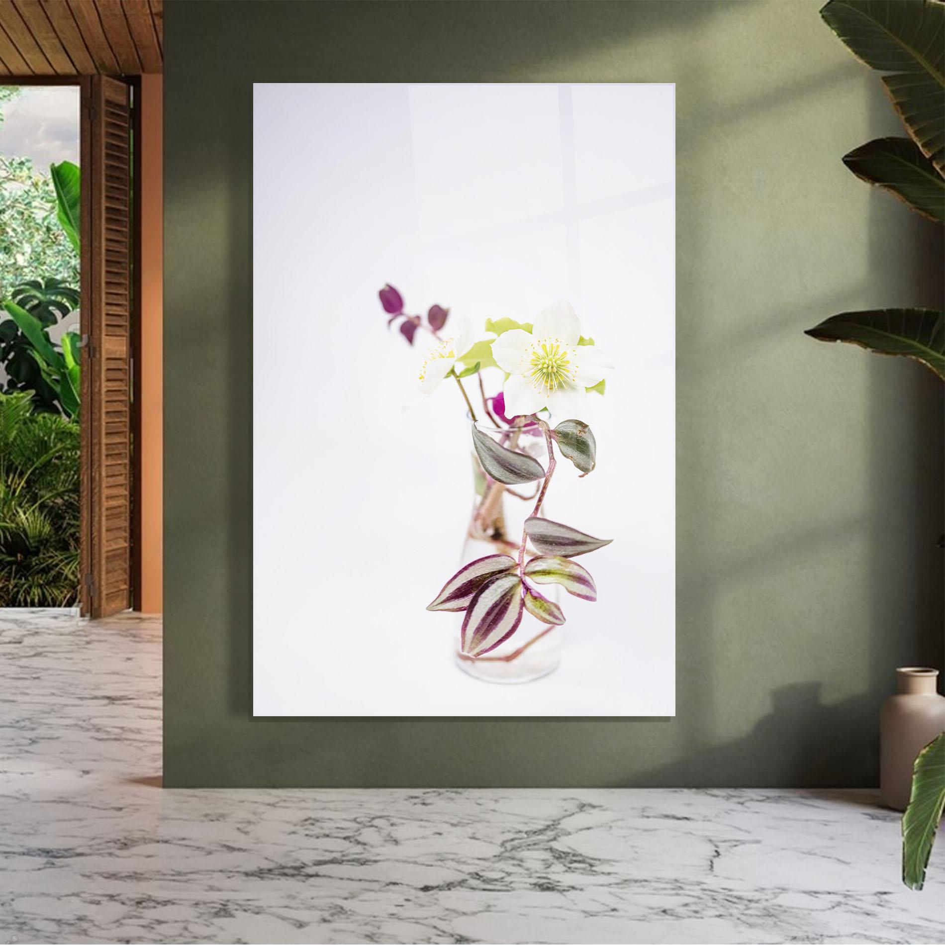 Tablou Sticla Pretty Leaf Vase mockup 7