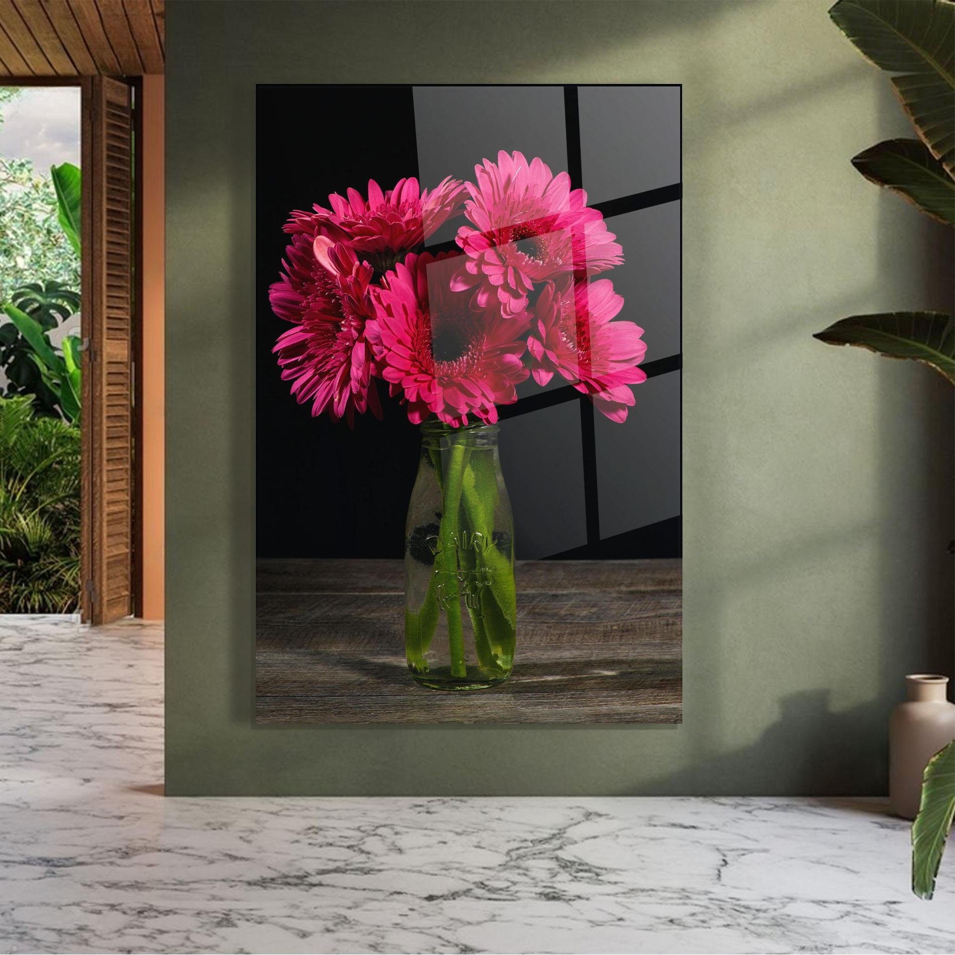 Tablou Sticla Vase Strong Pink mockup 7