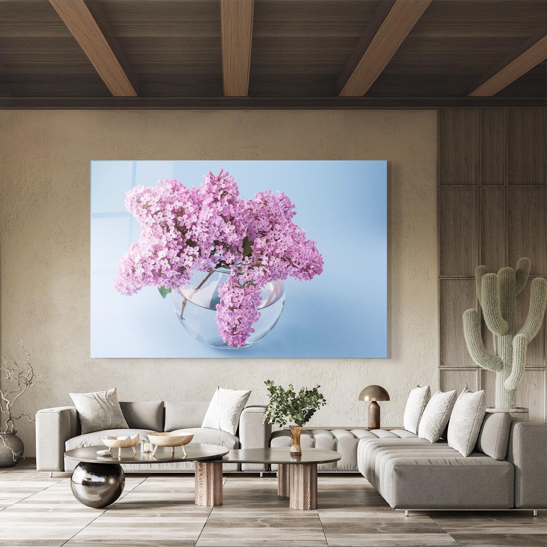 Tablou Sticla Lilac Flower mockup 8