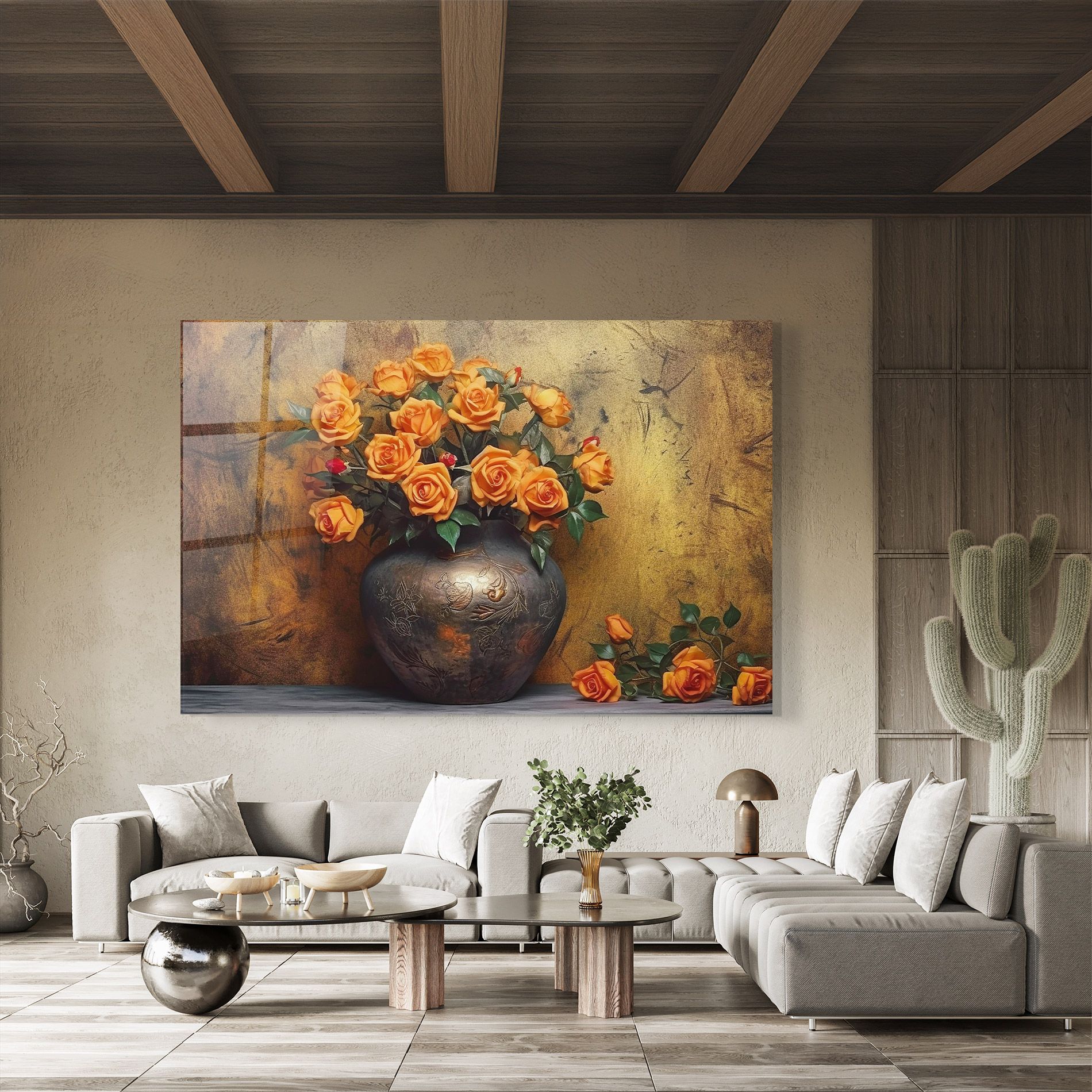 Orange Vintage Vase mockup 8