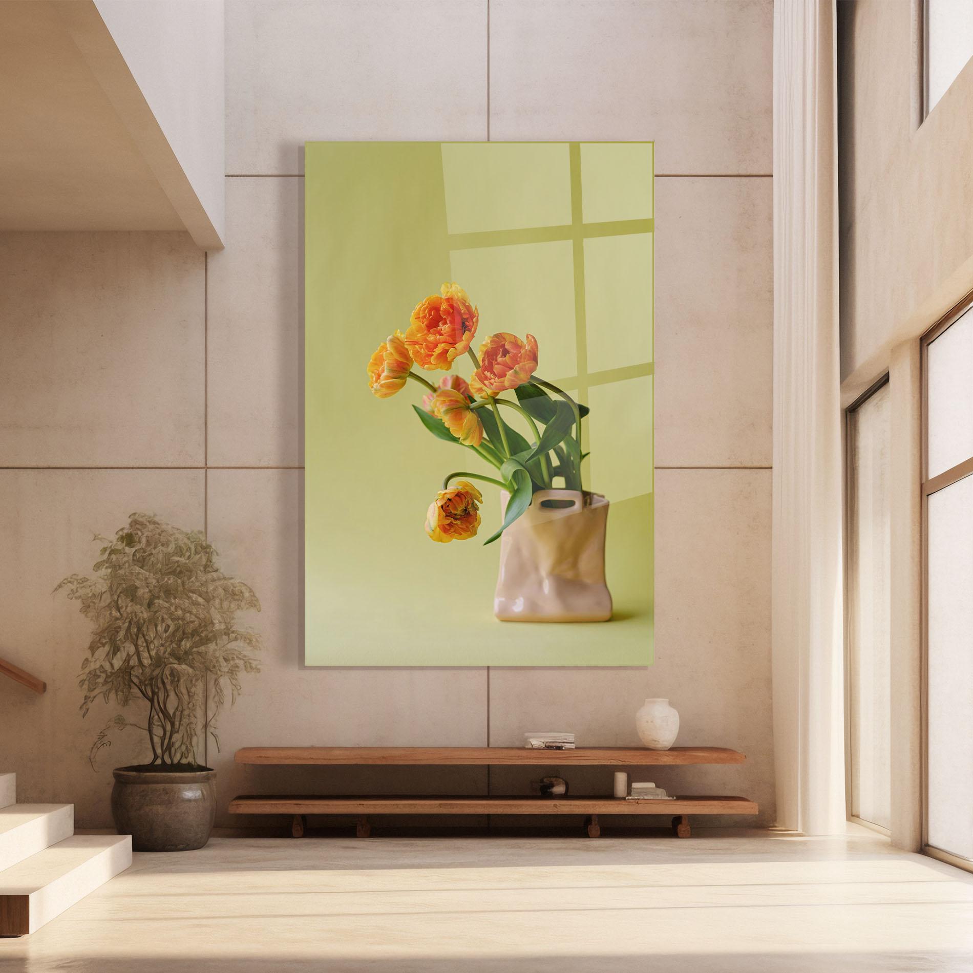 Tablou Sticla Cream Cool Vase mockup 8