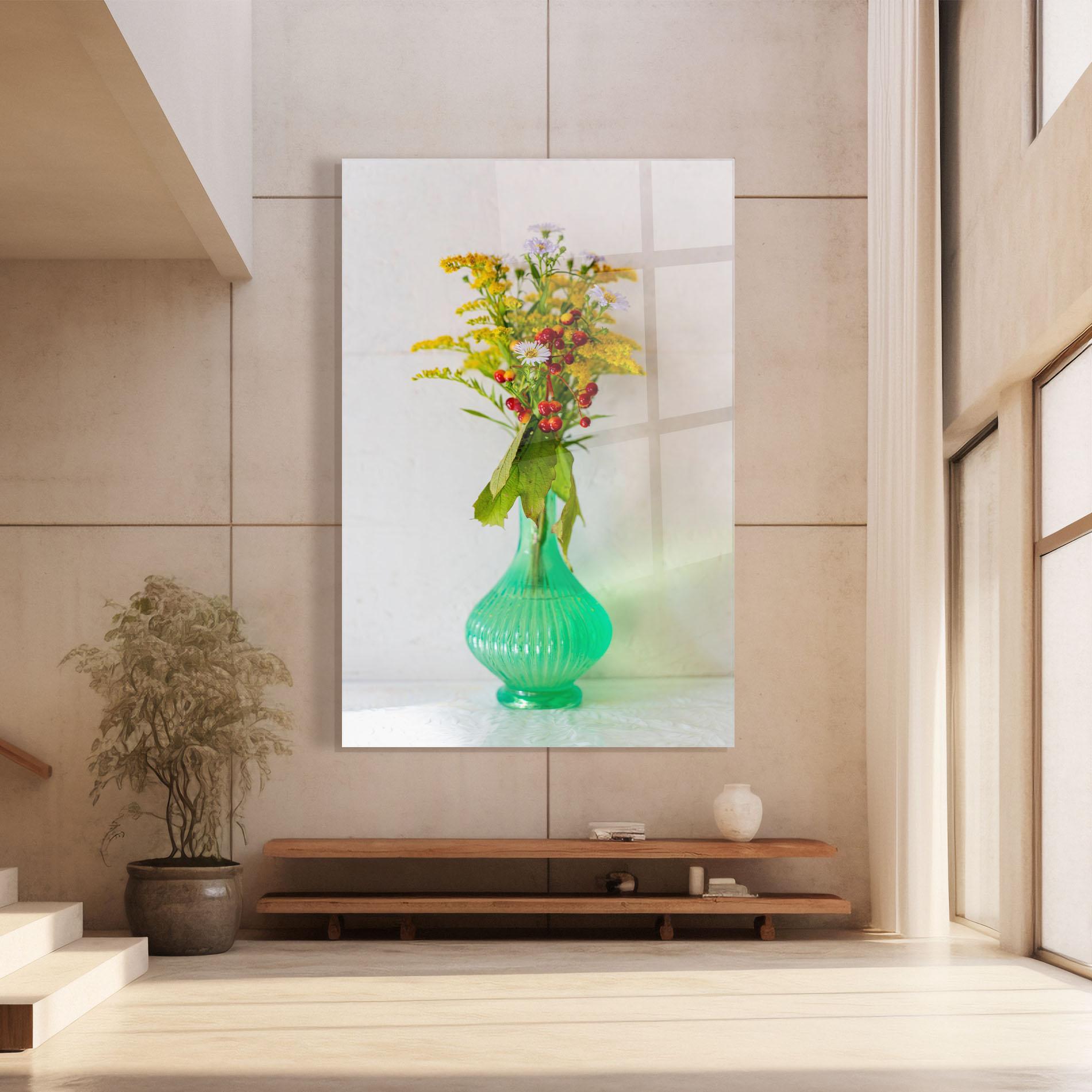 Tablou Sticla Green Pretty Vase mockup 8