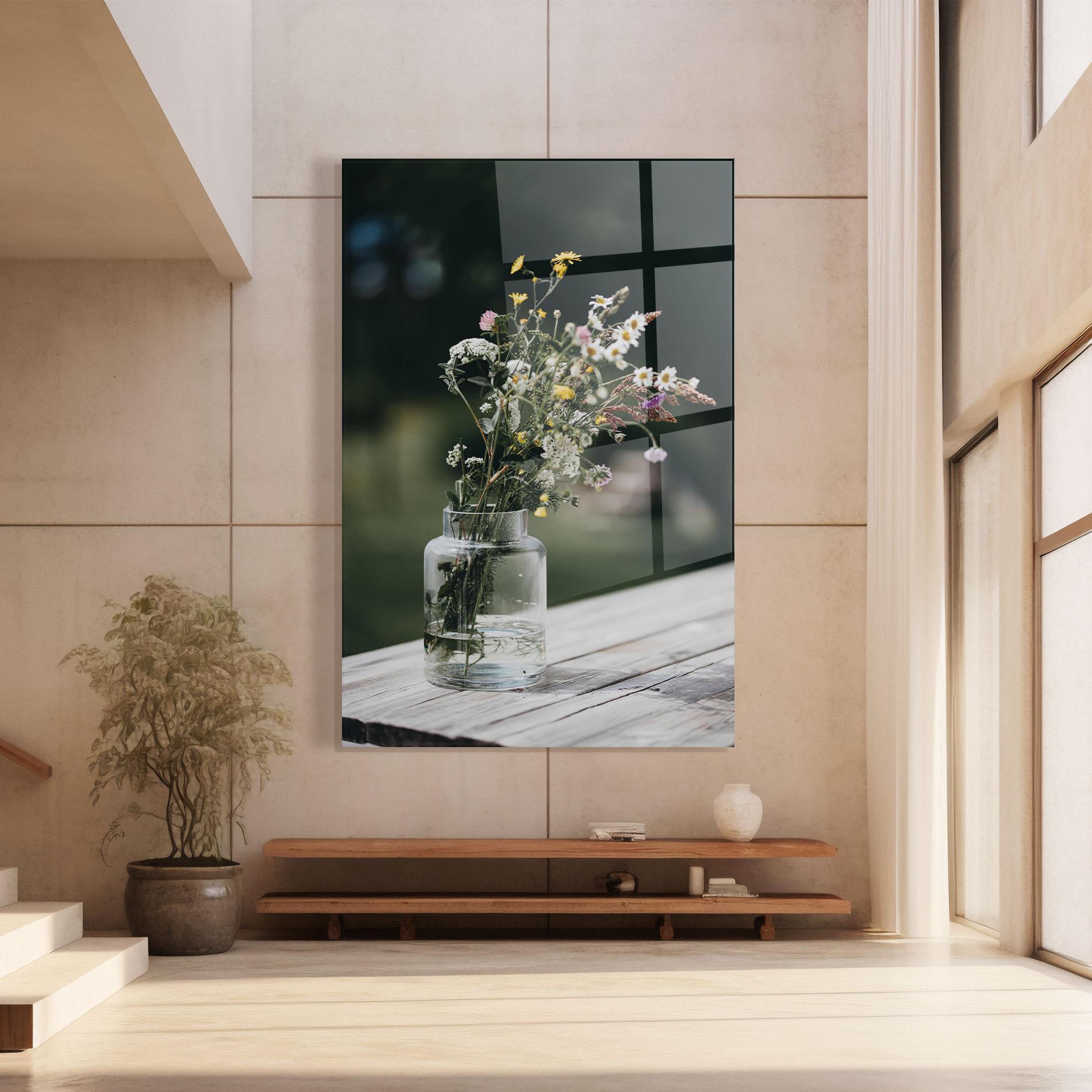 Tablou Sticla Nature Vase Flower mockup 8