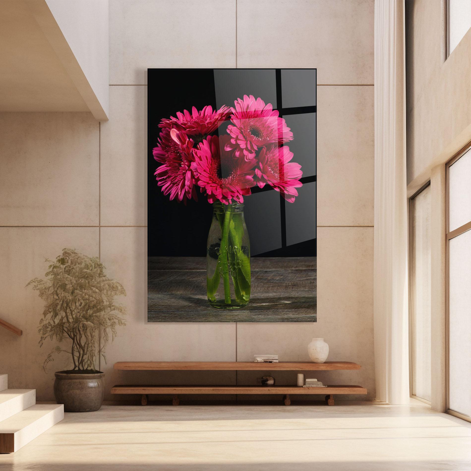 Tablou Sticla Vase Strong Pink mockup 8