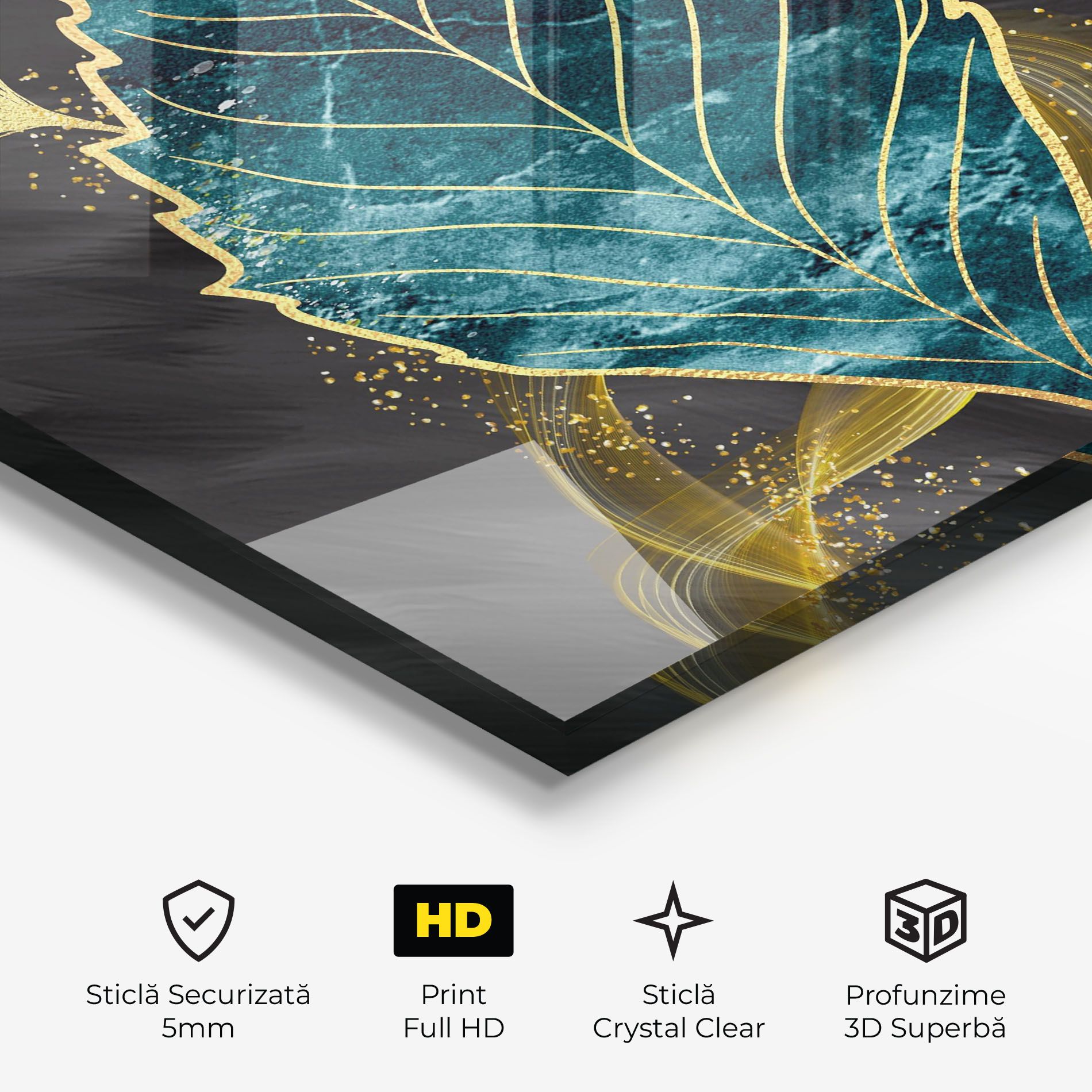 Golden Leaves Blue mockup 3