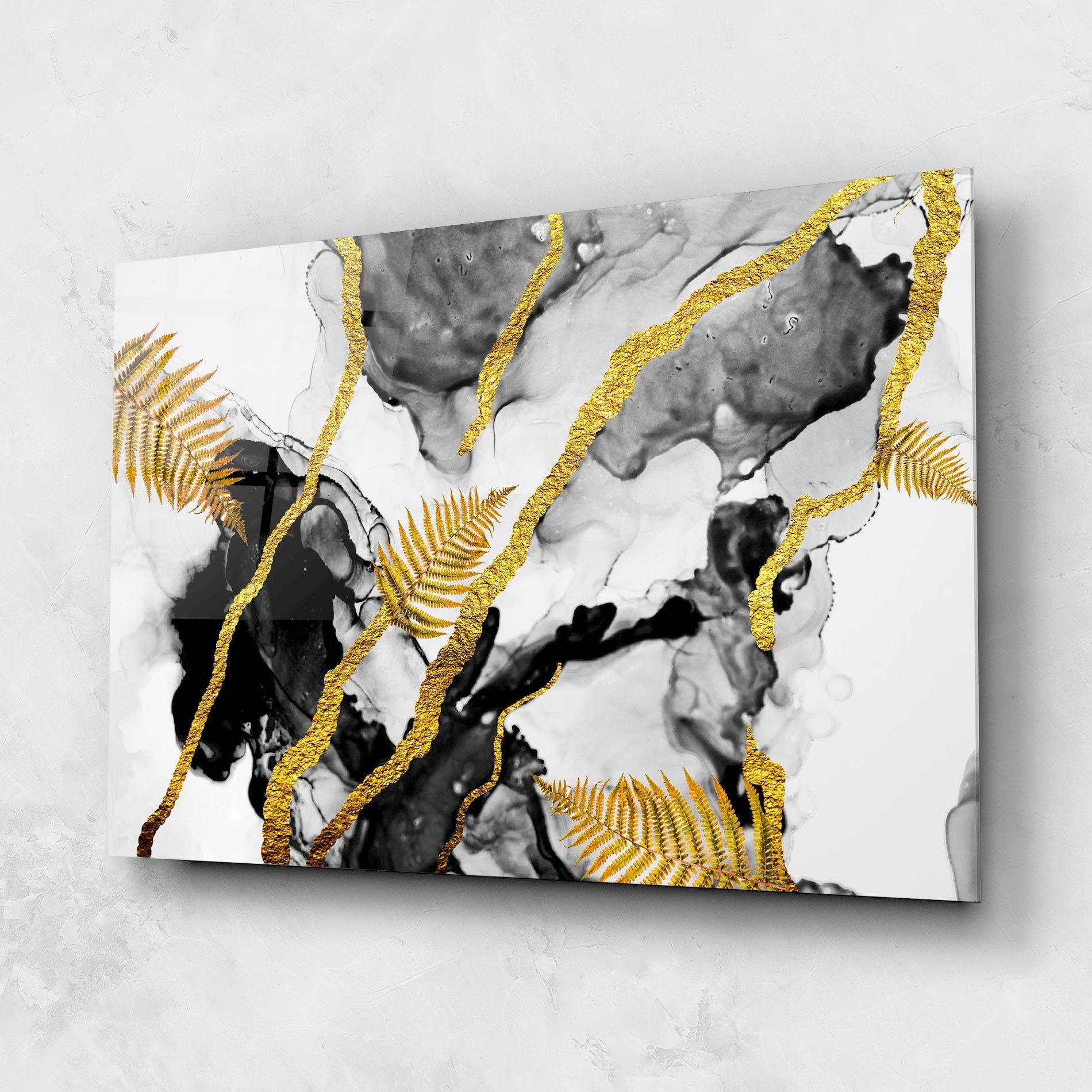 Abstract Golden Leaves mockup 1
