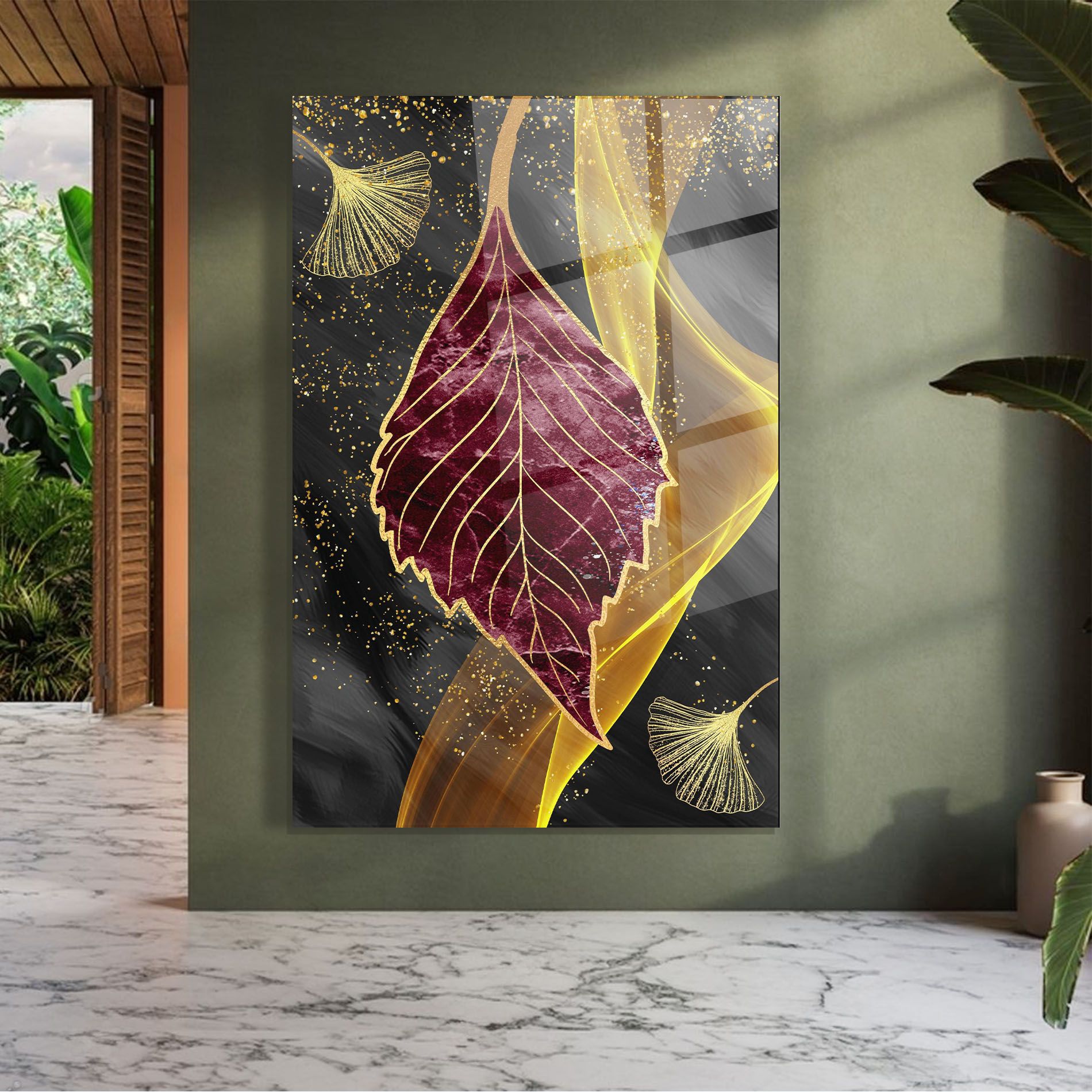 Golden Leaves Red mockup 7