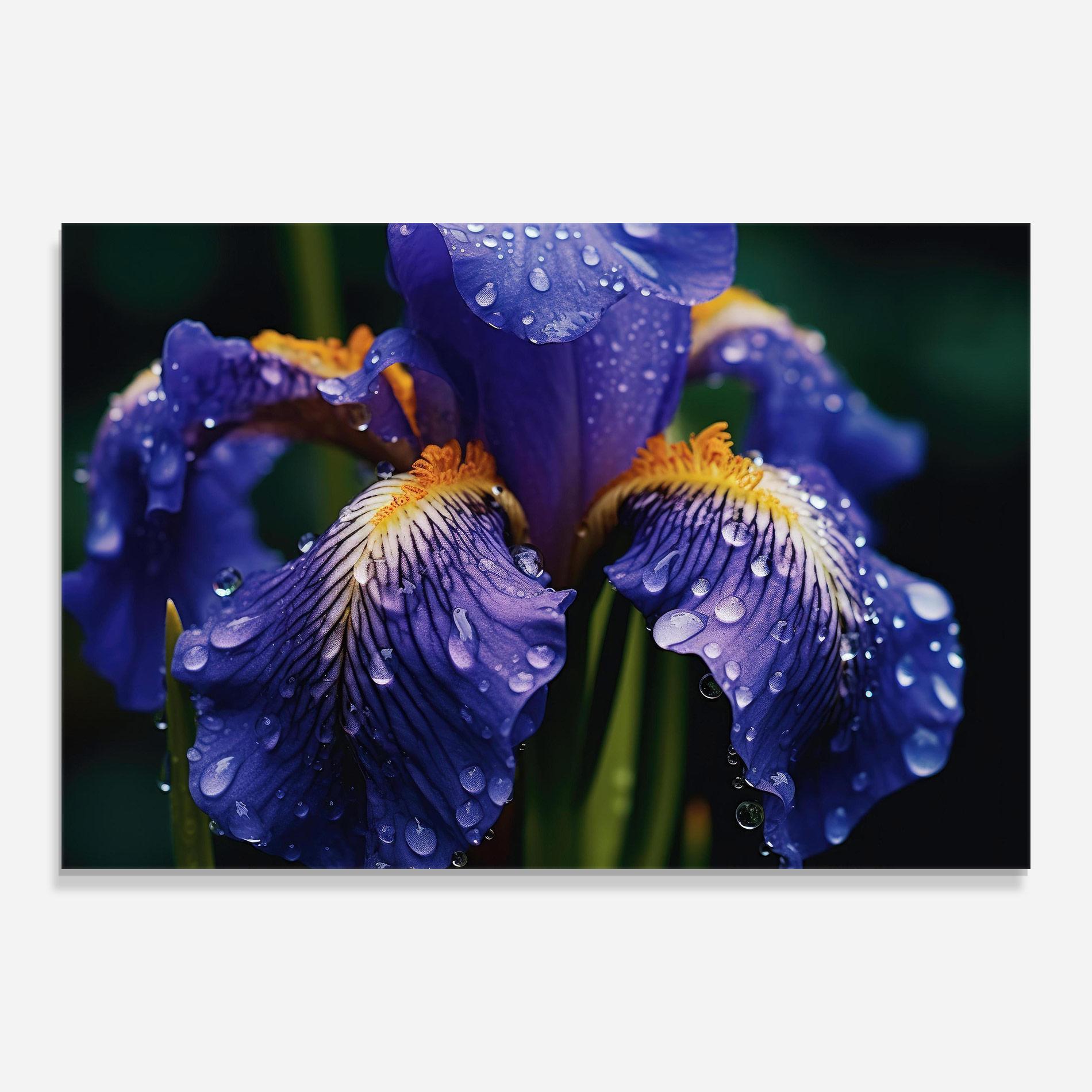 Tablou Sticla Iris After Rain mockup 0