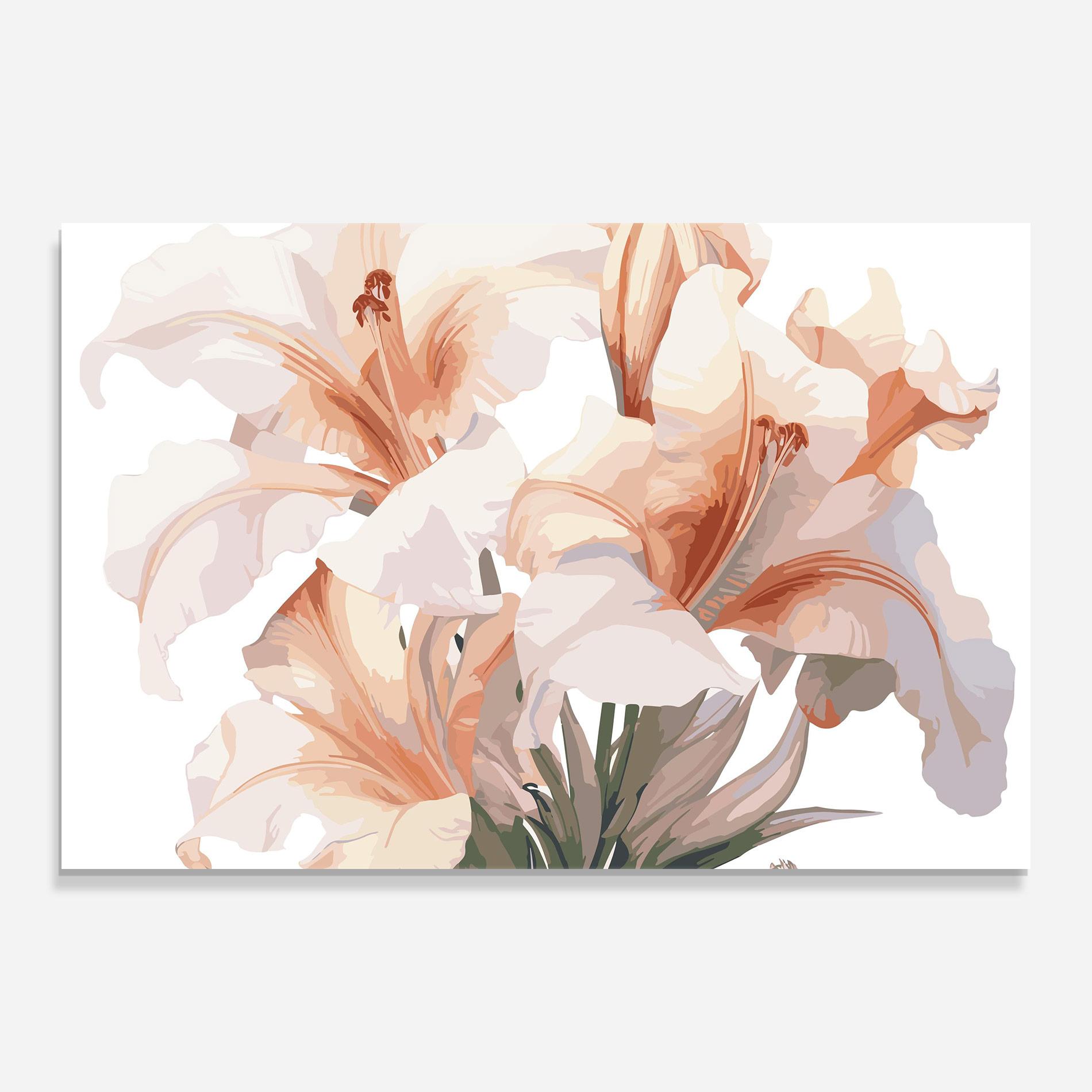 Tablou Sticla Light Orange Iris mockup 0