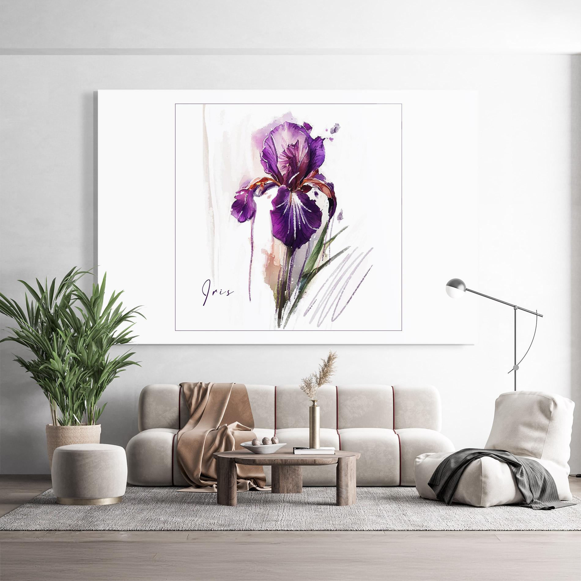 Tablou Sticla Iris Art mockup 9