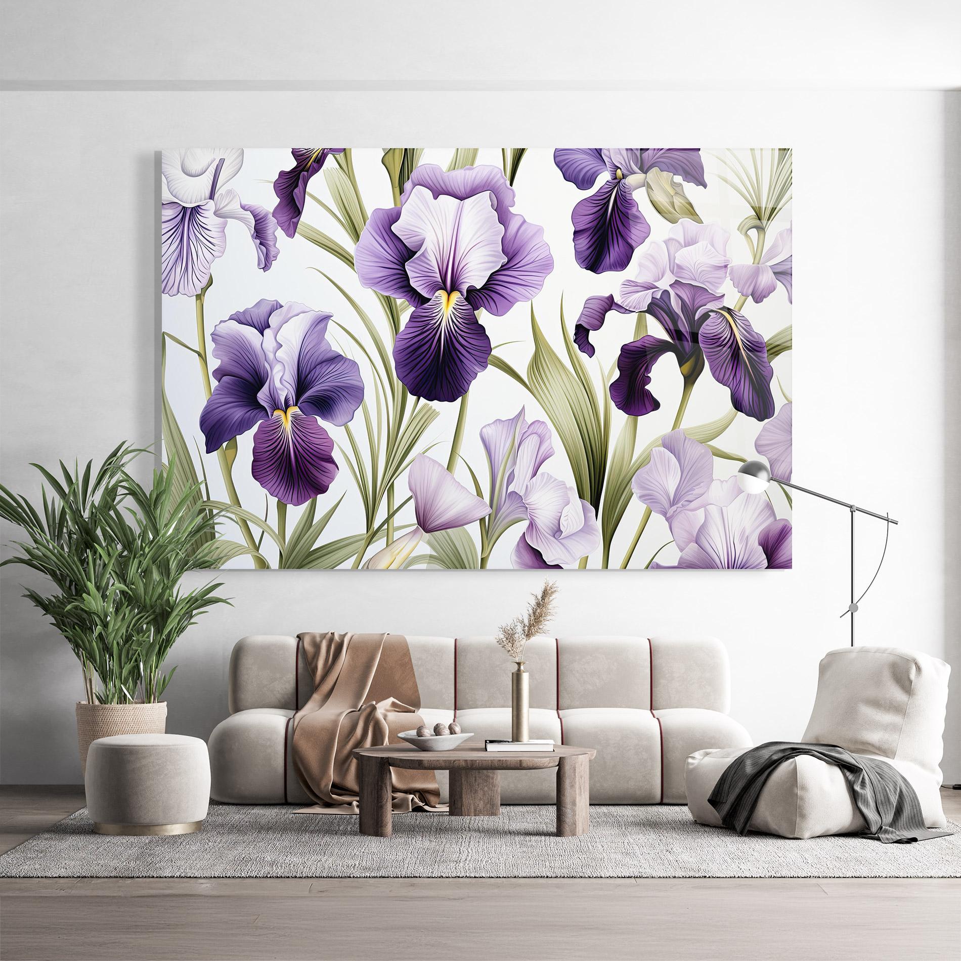 Tablou Sticla Iris Painting mockup 9