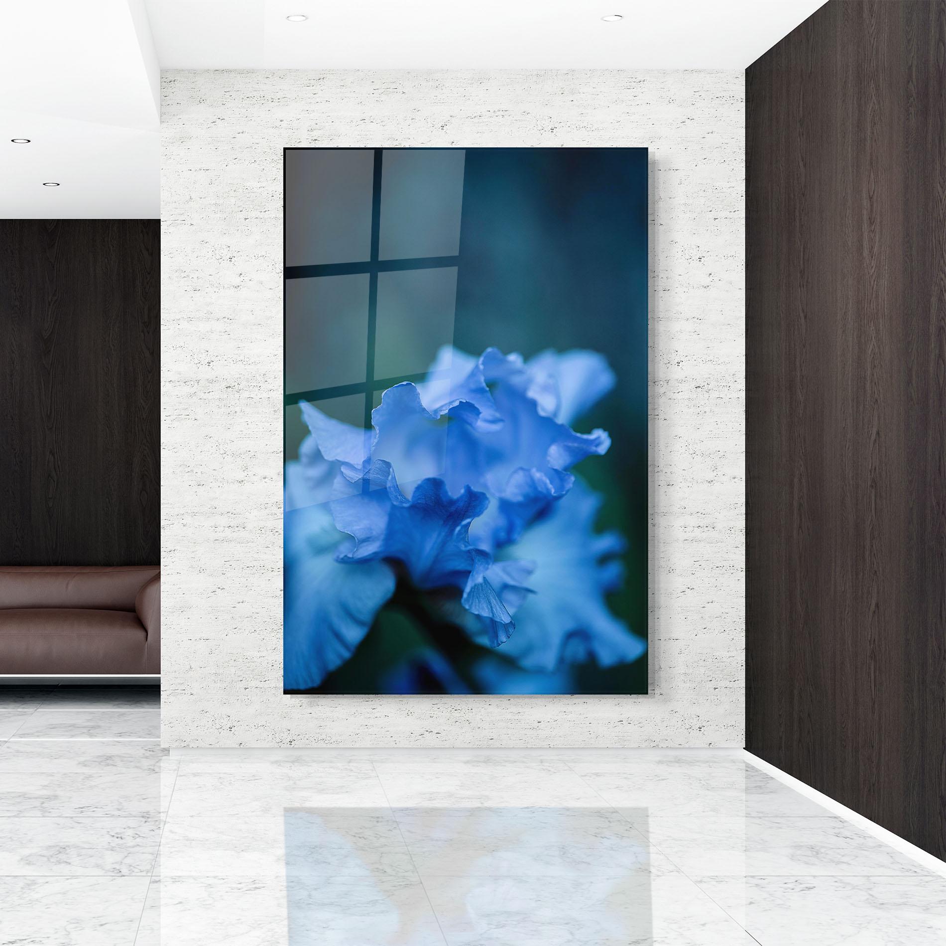 Tablou Sticla Ocean Blue Iris mockup 9